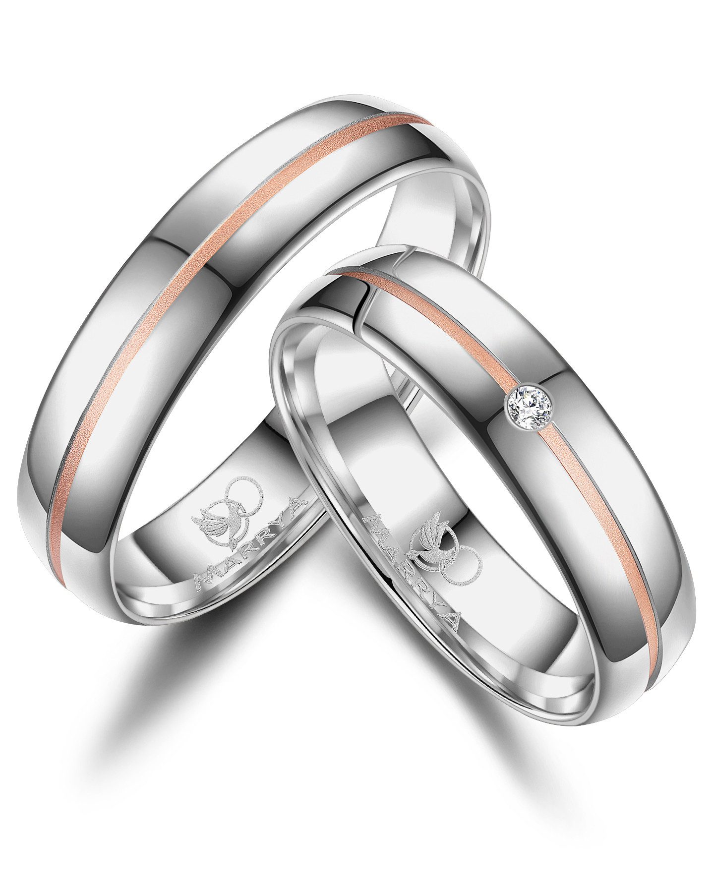 MARRYA Partnerring Silber Ringe Trauringe Eheringe