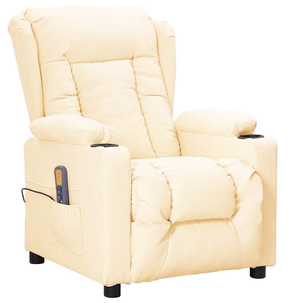 vidaXL Massagesessel Massagesessel mit Aufstehhilfe Creme