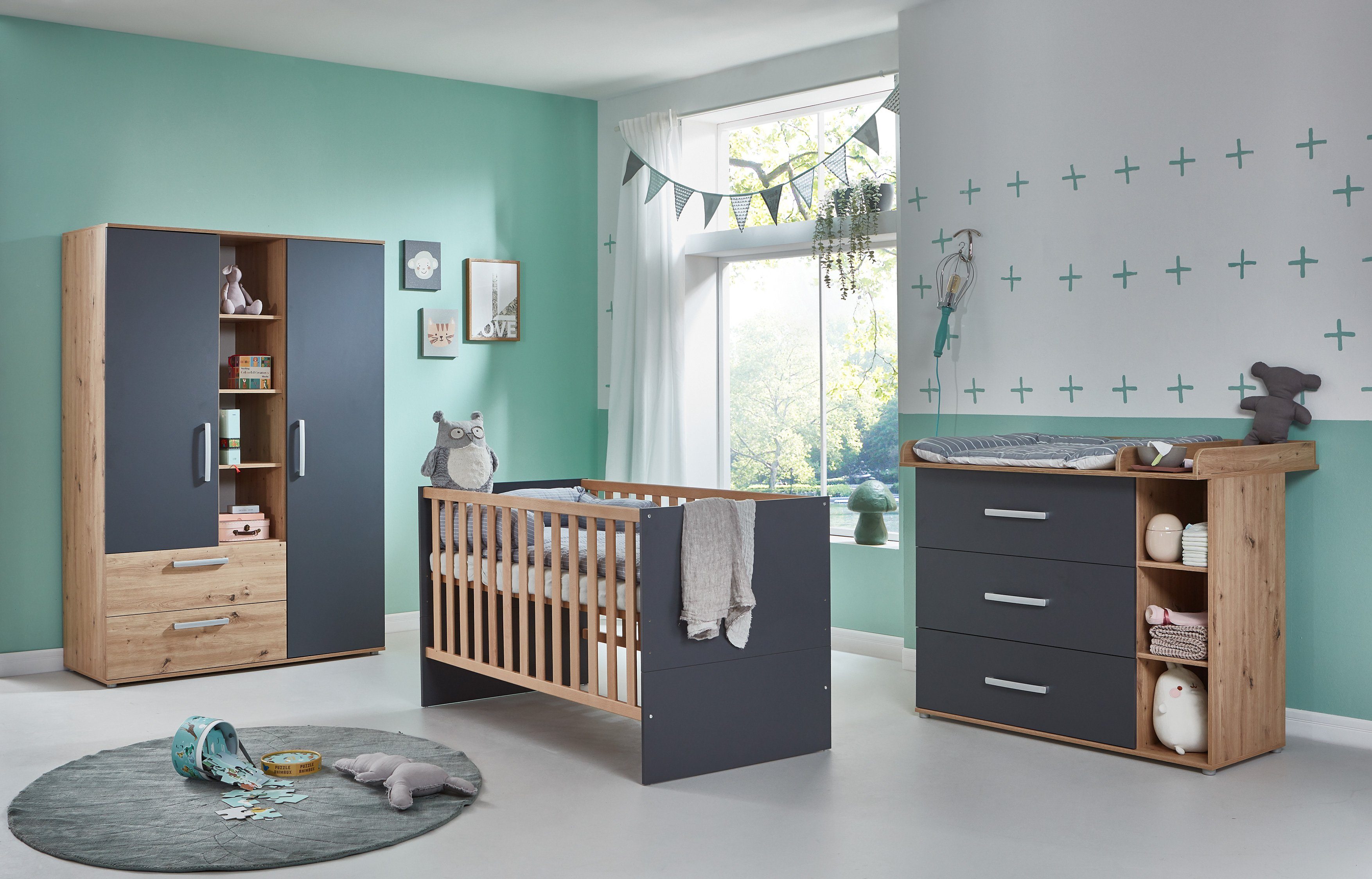 arthur berndt Babyzimmer-Komplettset Babyzimmer-Set »Alessio« 3-teilig,