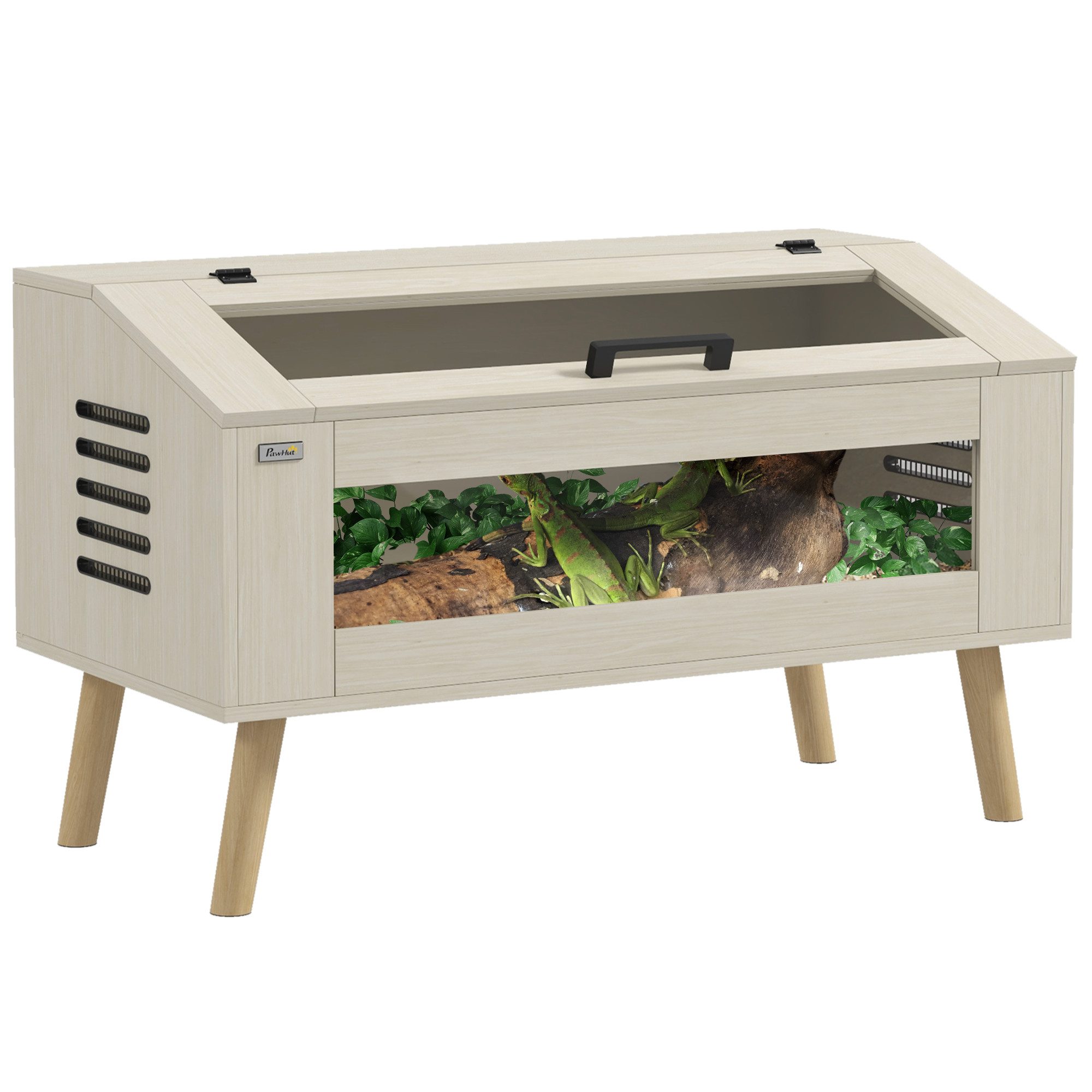 PawHut Terrarium Reptil Fütterungsbox mit Lüftungsgitter,