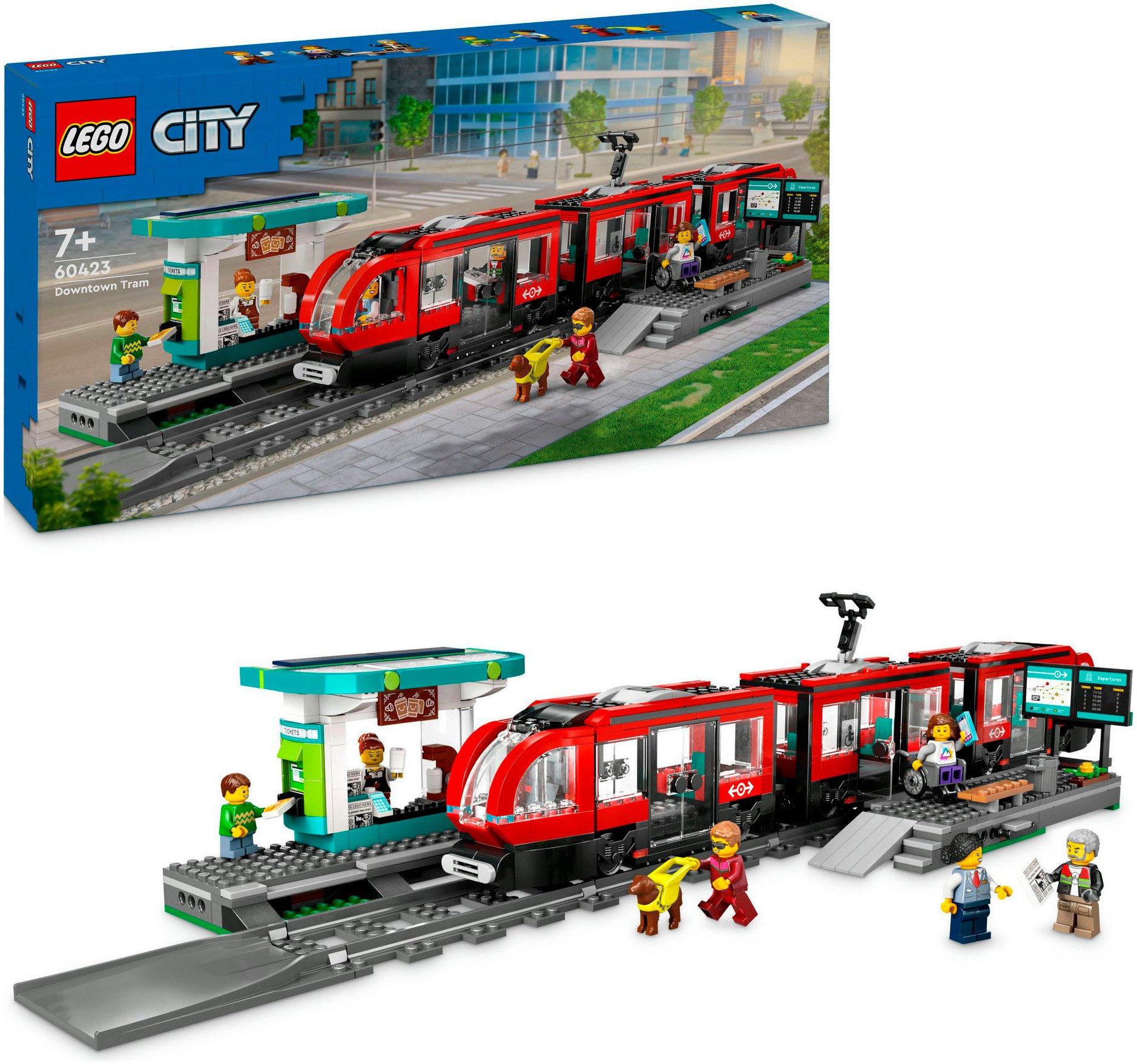 LEGO® Straßenbahn mit Haltestelle (60423), LEGO