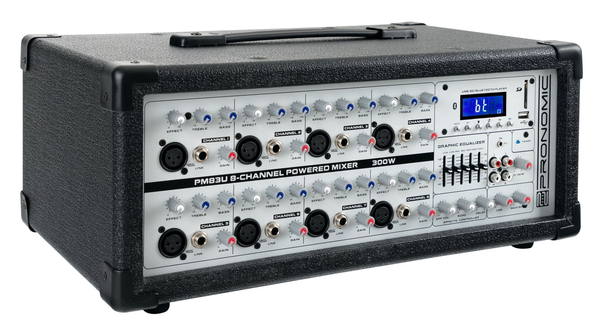 Pronomic Mischpult PM83U 8-Kanal Powermischer, mit