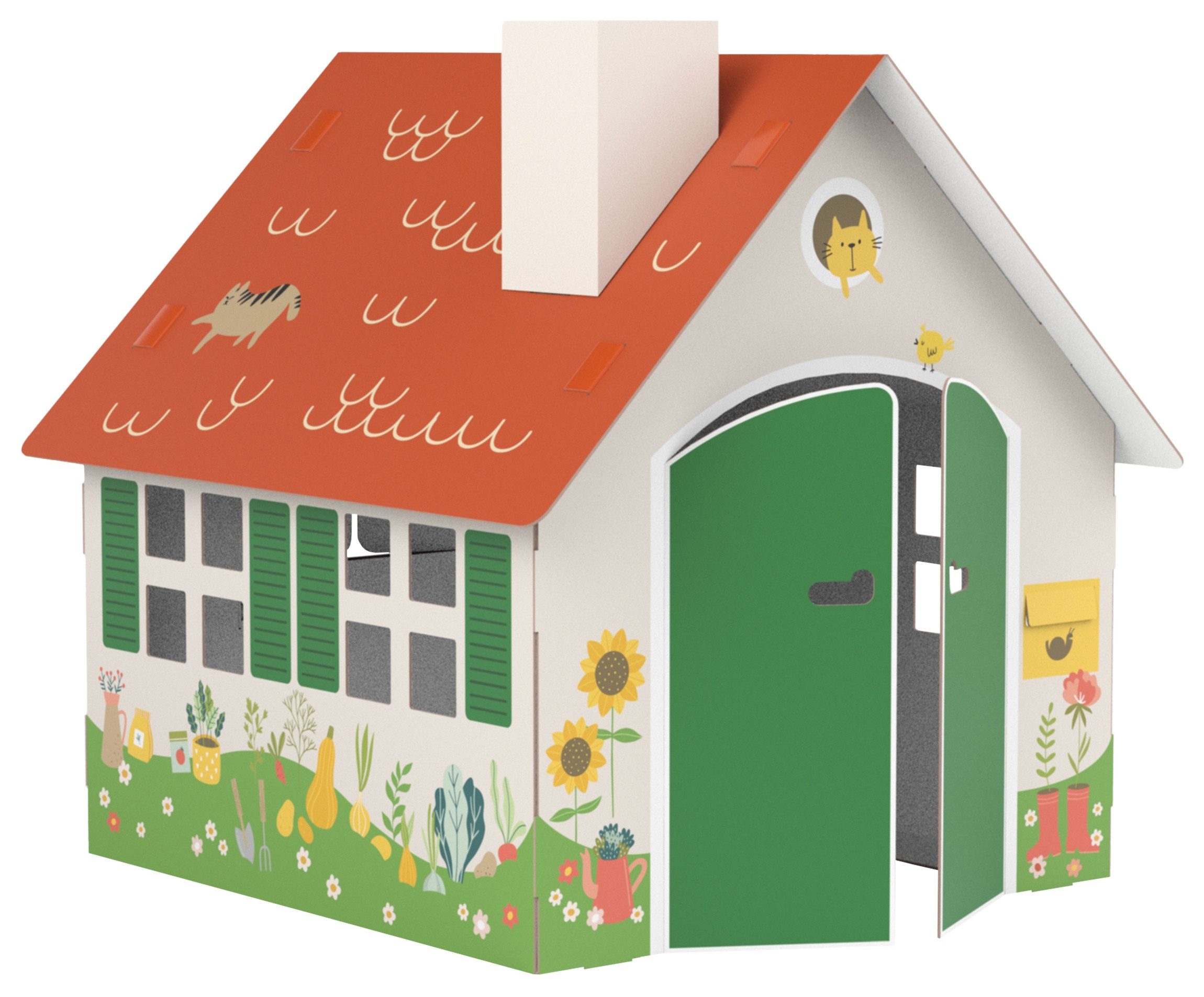 FOLDZILLA Spielhaus XXL Spielhaus Gartenhaus, Einfacher