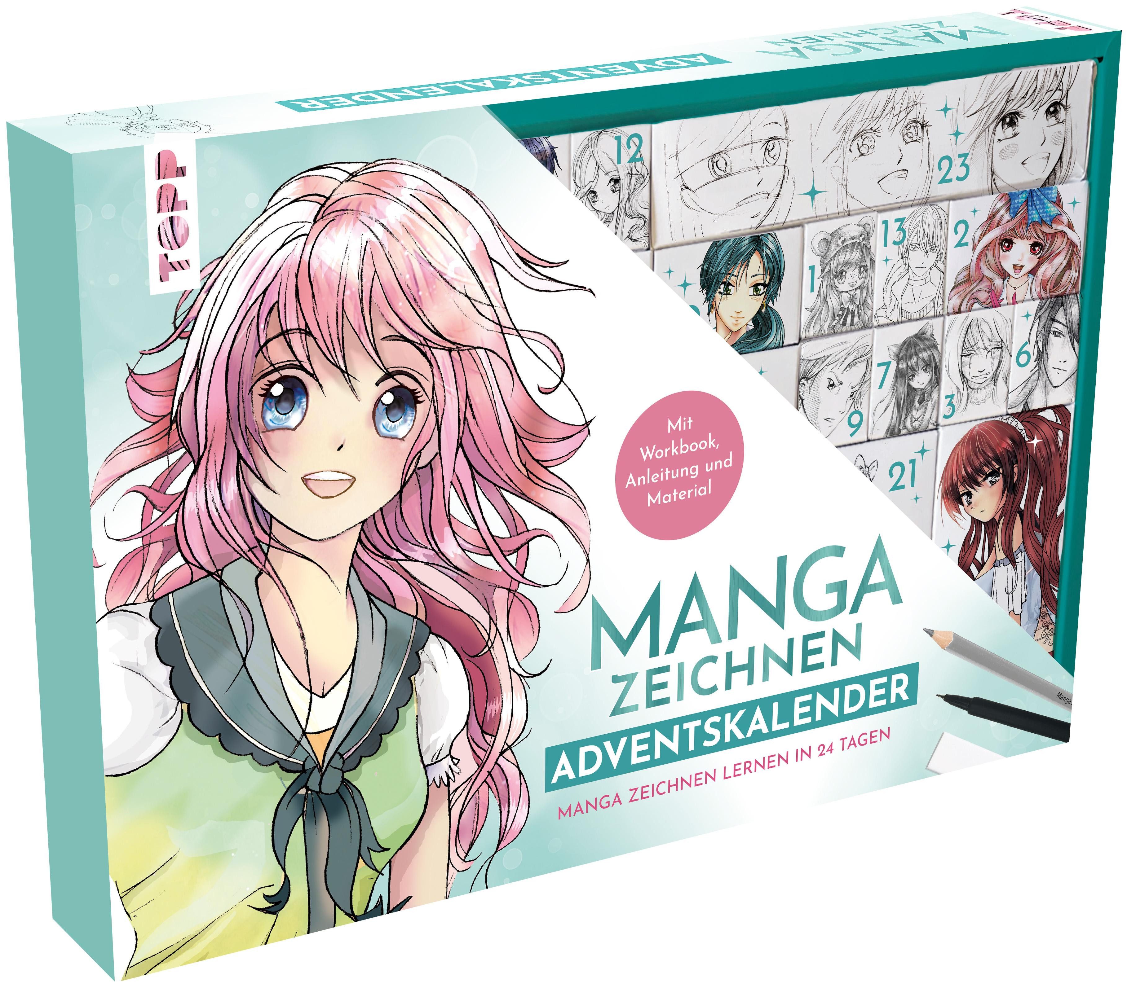Frech Verlag Adventskalender Manga zeichnen Adventskalender