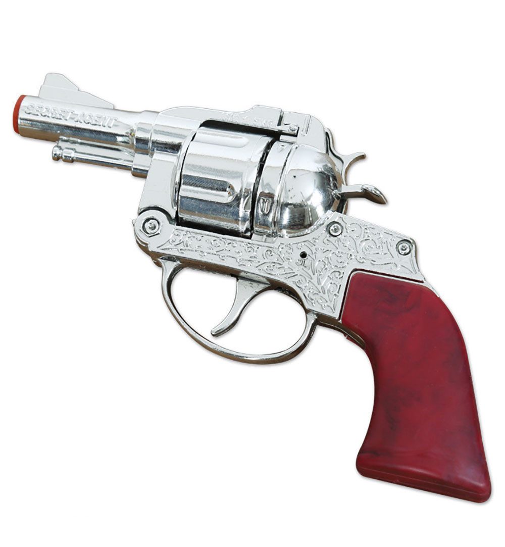 Fries Blaster Agenten Revolver Pistole Karneval