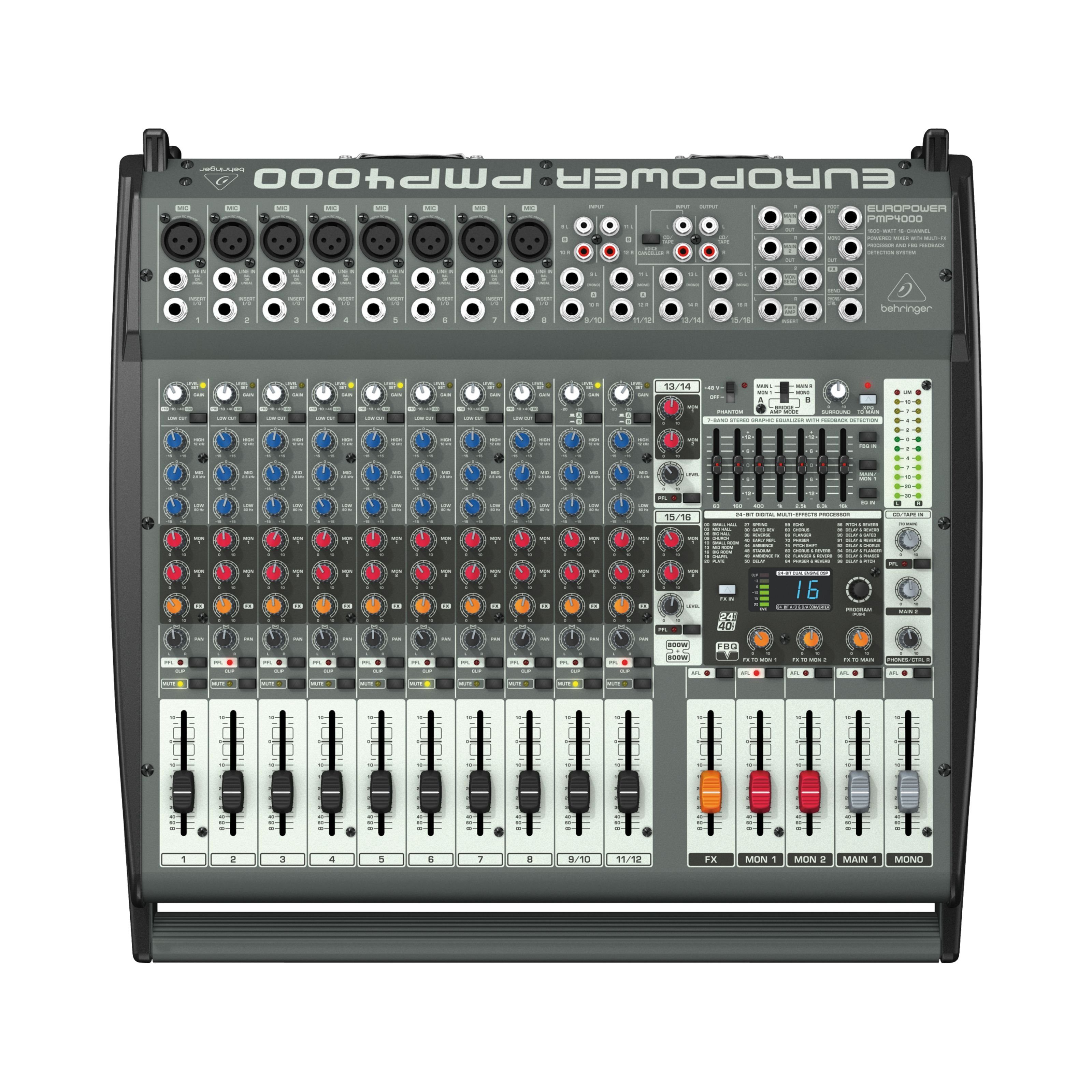 Behringer Mischverstärker (PMP4000 Powermixer, 2x 800