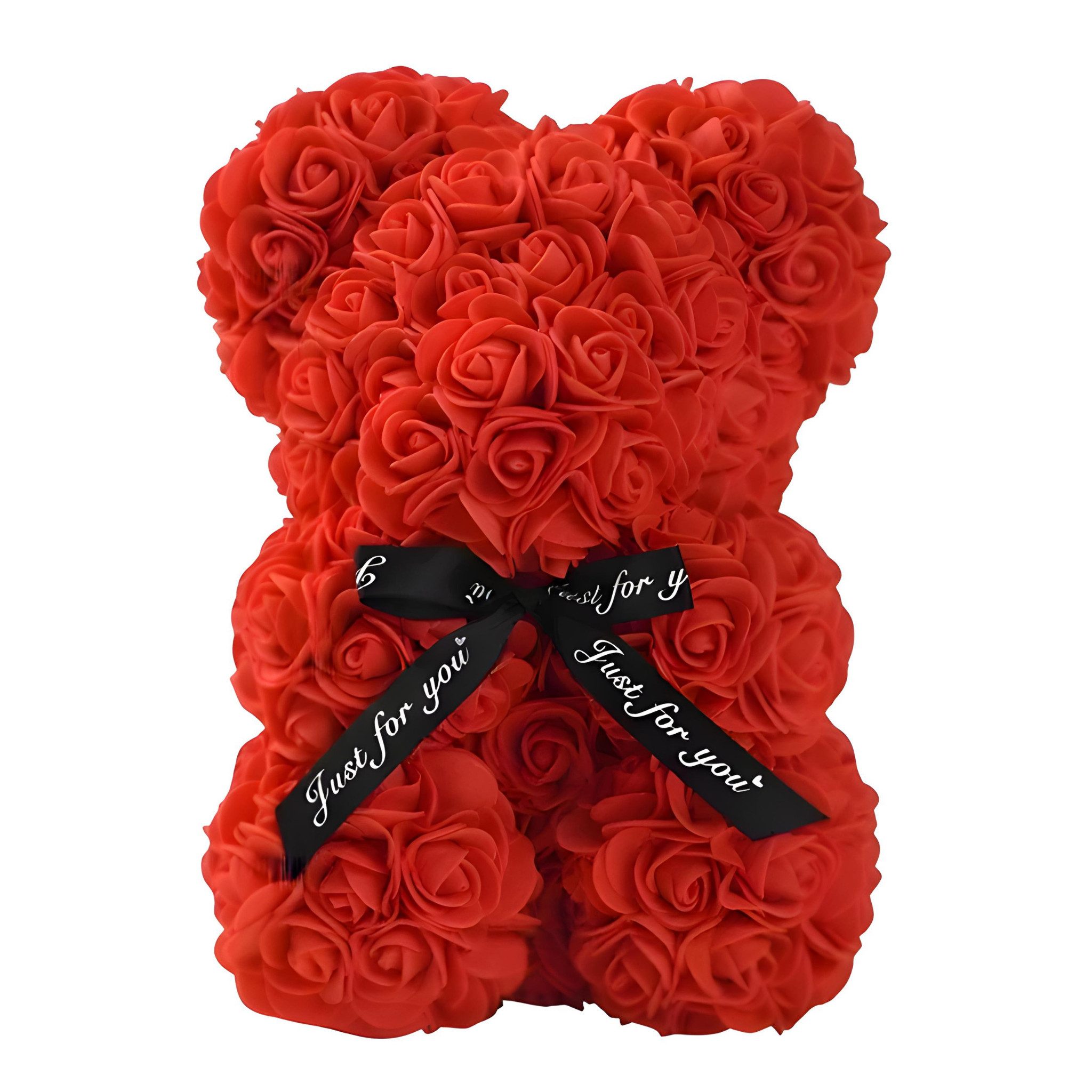 Kunstblume Rosenbär, Valentinstagsgeschenk, Ewige Rosen Figur