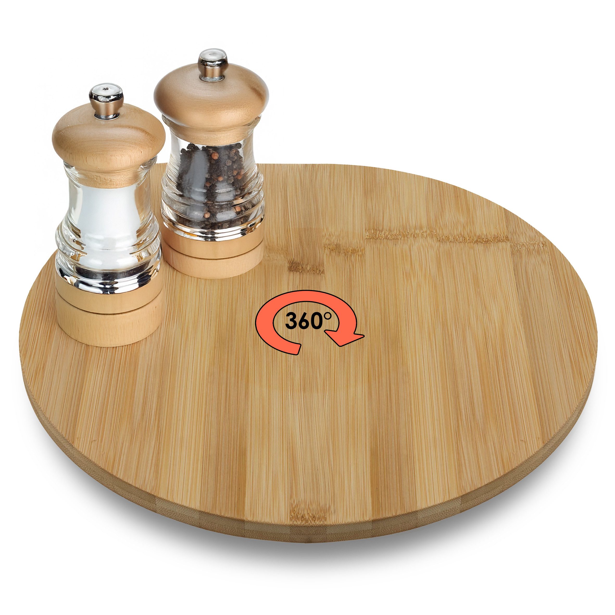 Spetebo Tortenplatte Bambus Drehteller rund natur,