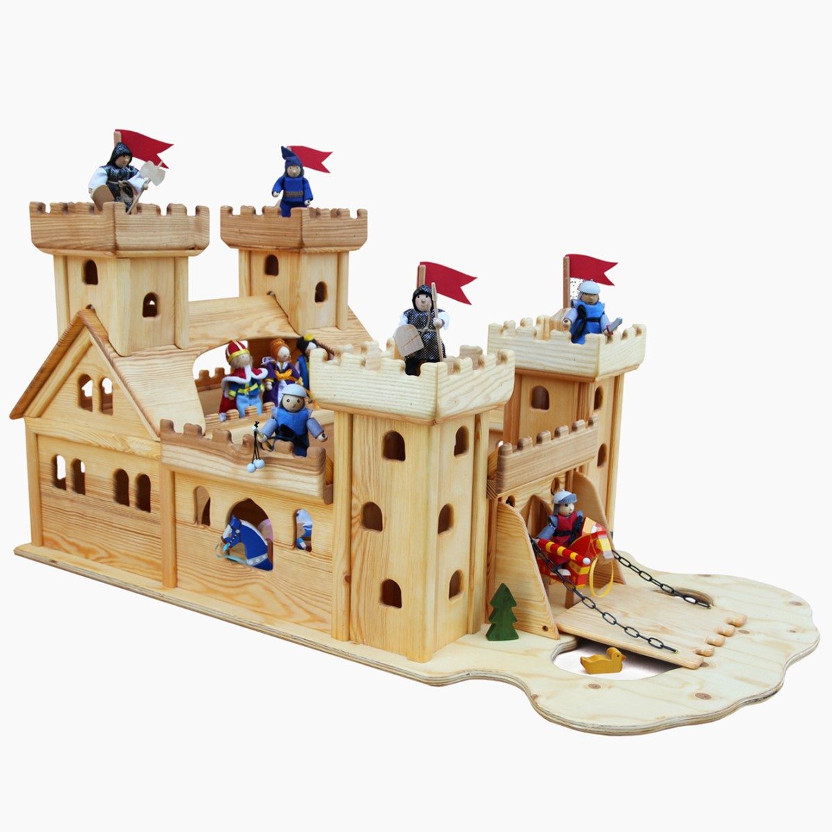 Madera Spielzeuge Spiel-Gebäude Ritterburg (packung, 5-tlg.,