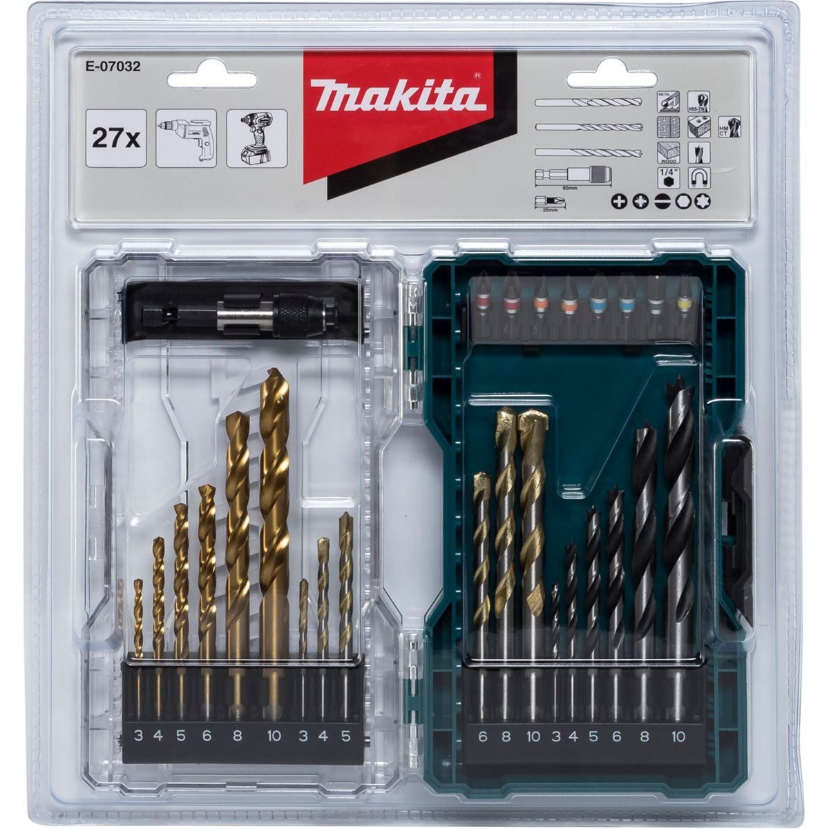Makita Bit-Set Bohrer Bit-Set 27-tlg.