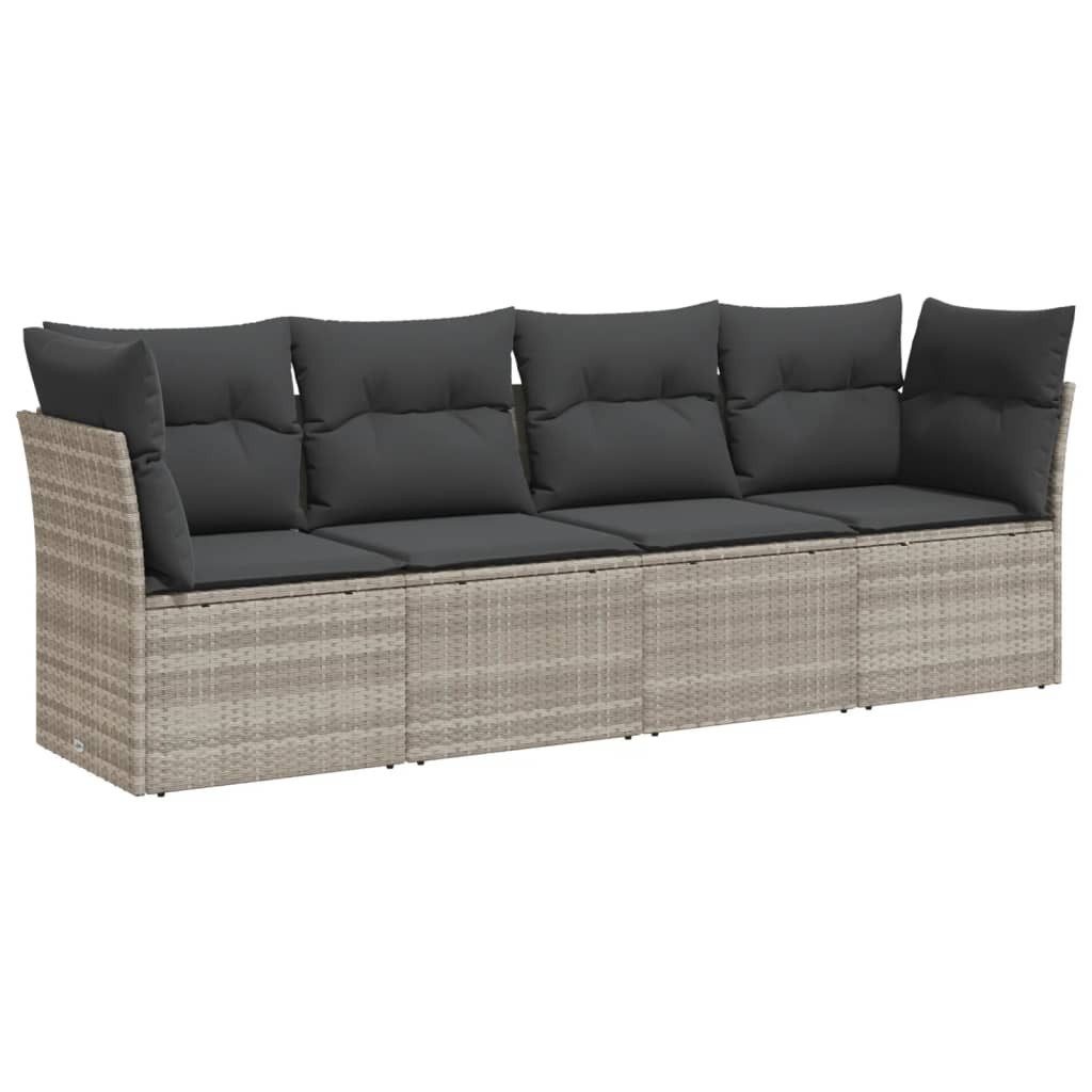 vidaXL Gartenlounge-Set 4-tlg. Garten-Sofagarnitur mit Kissen