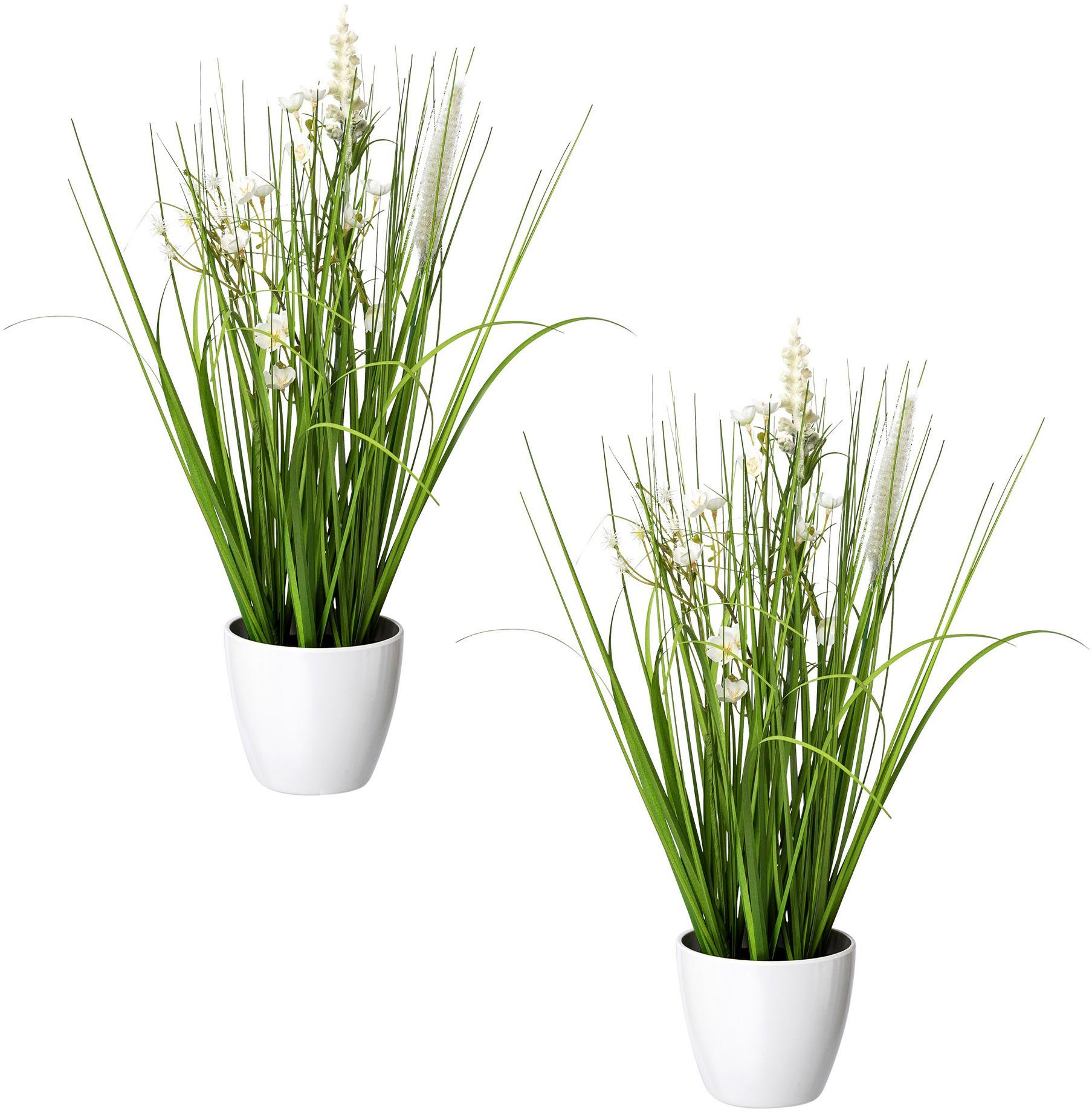 Kunstgras Blüten-Gras-Mix, Creativ green, Höhe 41