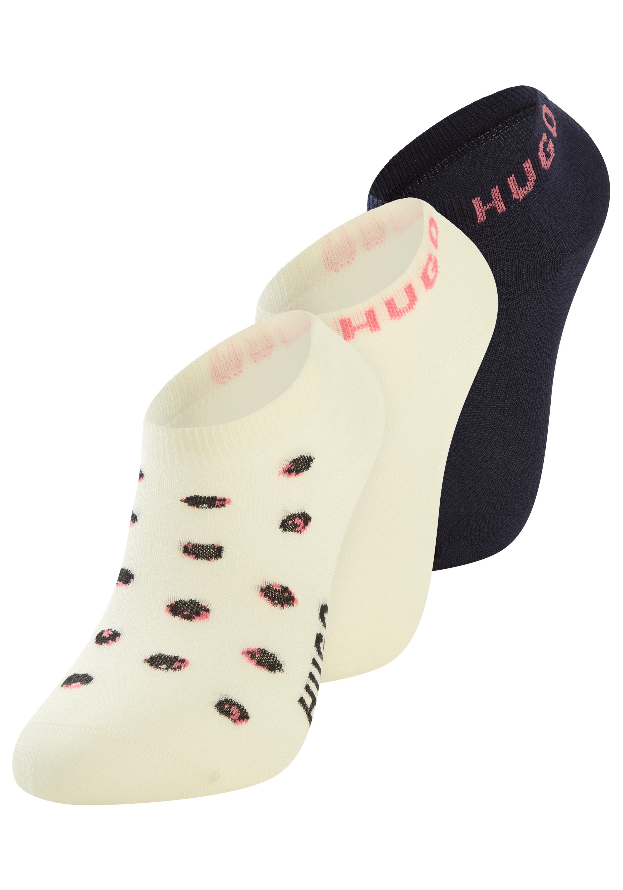 HUGO Sneakersocken (Packung, 3-Paar) mit HUGO-Schriftzug