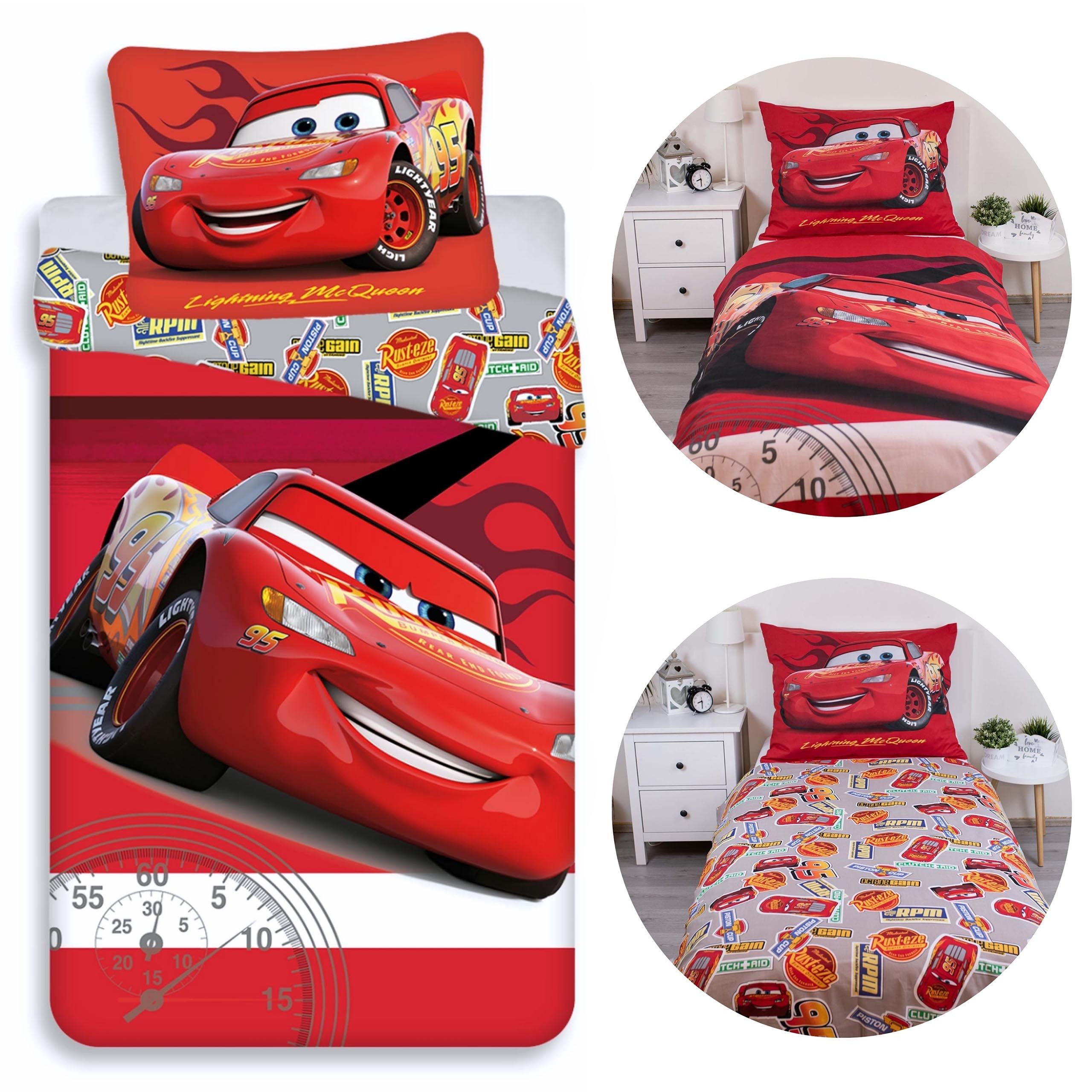 Sarcia.eu Kinderbettwäsche Cars, Lightning McQueen Jungen
