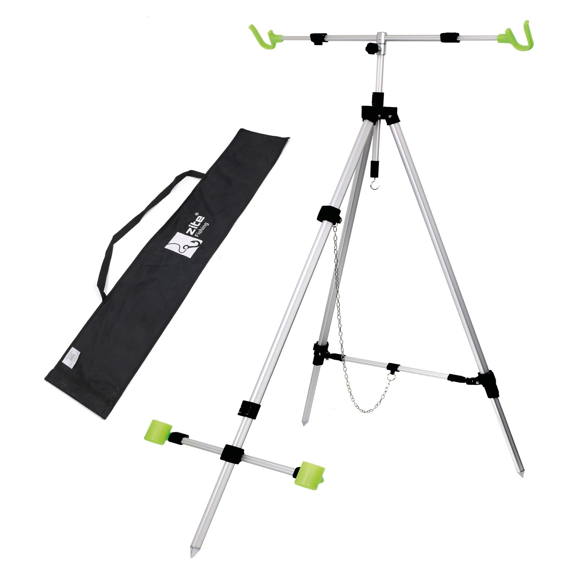 Zite Rutenhalter Brandungsdreibein Teleskopisch Aluminium Tripod