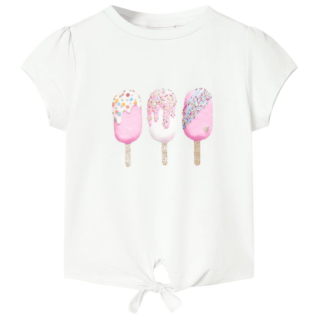 vidaXL T-Shirt Kinder-T-Shirt Ecru 140