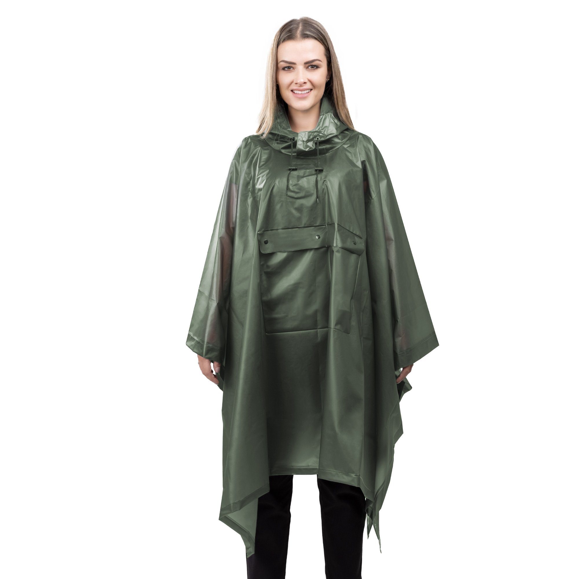 Navaris Regenjacke Regenponcho Fahrradponcho, inkl. Aufbewahrungstasche,