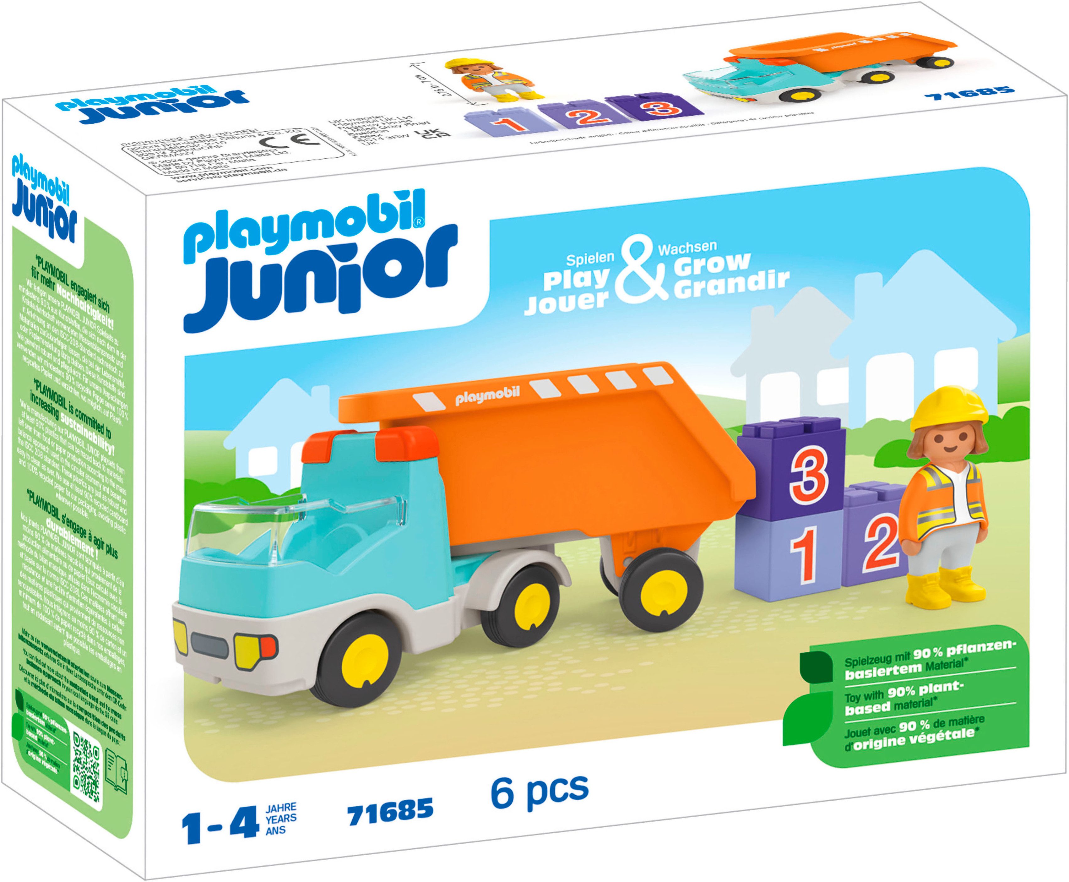 Playmobil® Kipplaster (71685), JUNIOR Konstruktions-Spielset, (6