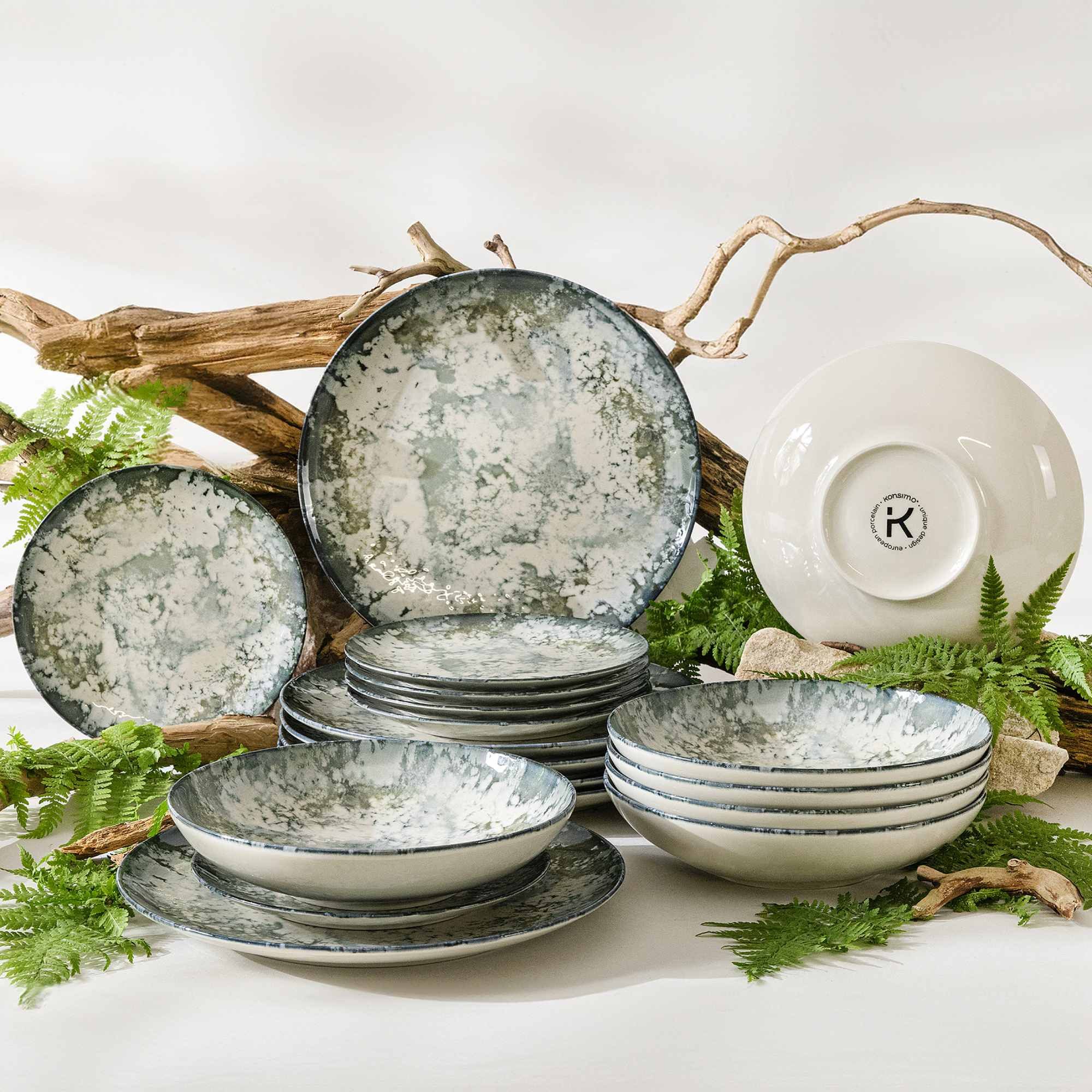 KONSIMO® Tafelservice FINGO Geschirr-Set, hergestellt in