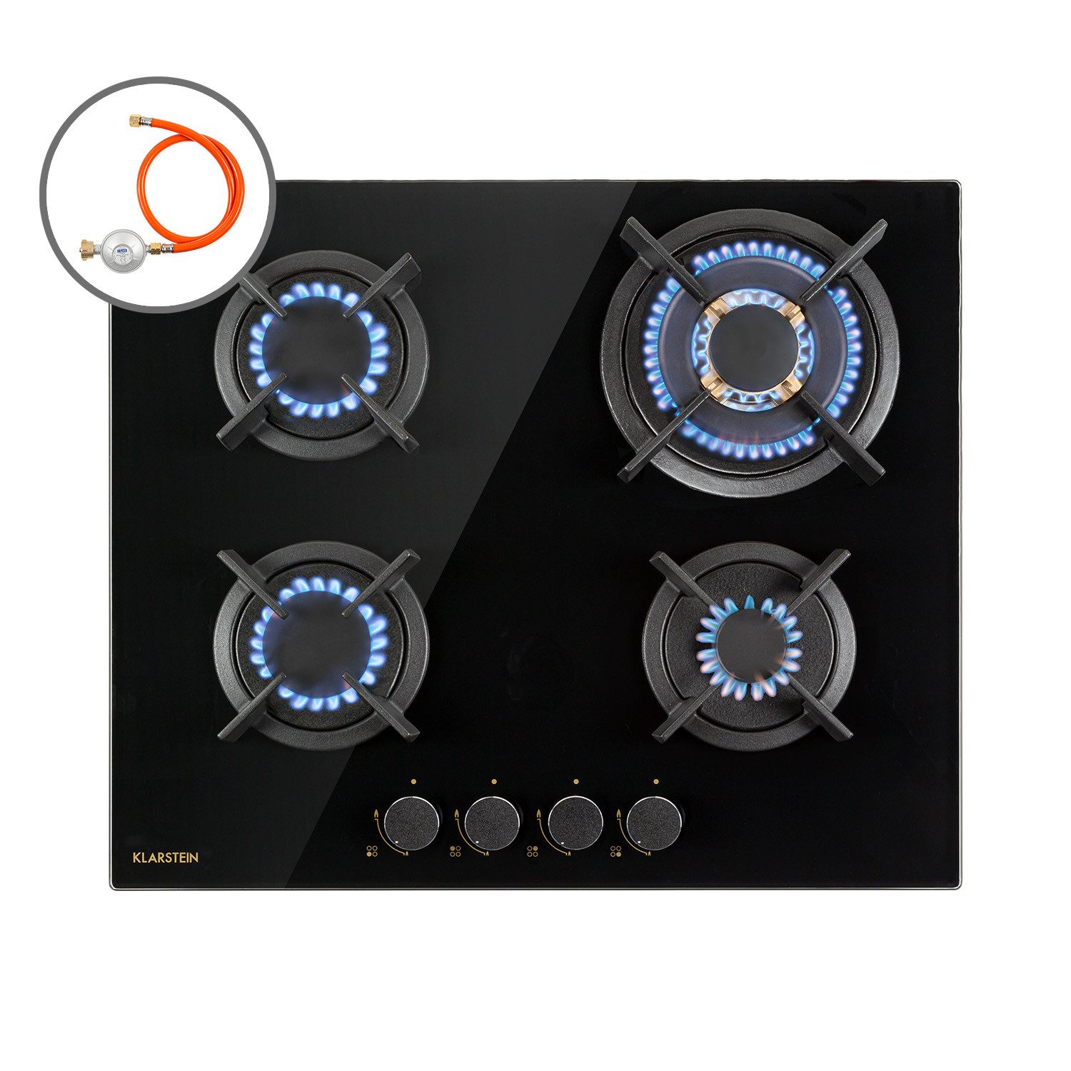 Klarstein Gas-Kochfeld Goldflame CP11-Goldflame-4, Einbau Gas