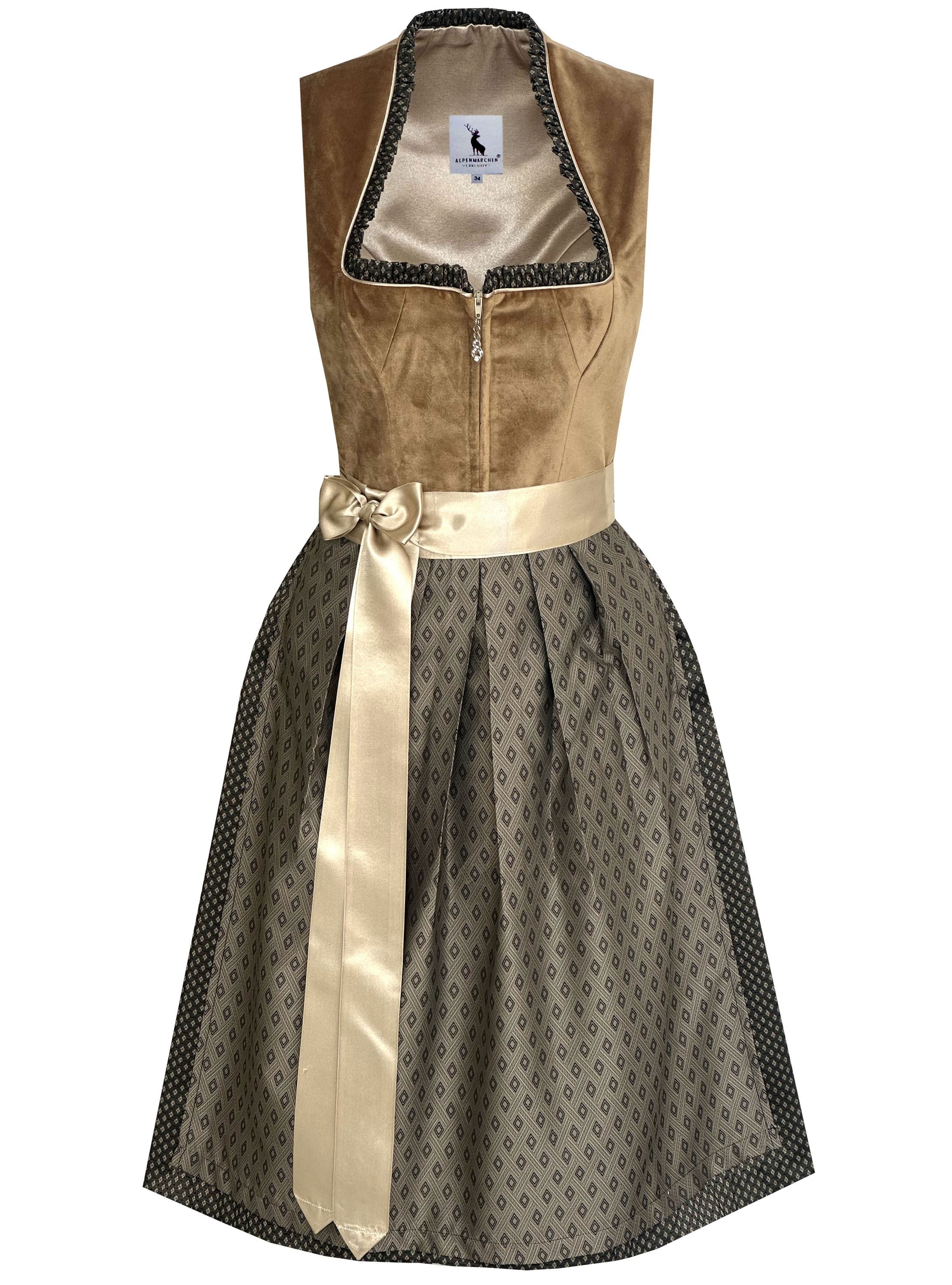 Alpenmärchen Dirndl Dirndl Aurelia in braun