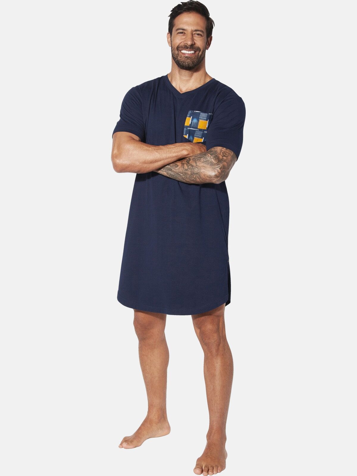 Jan Vanderstorm Pyjamaoberteil OENSKE mit karierter