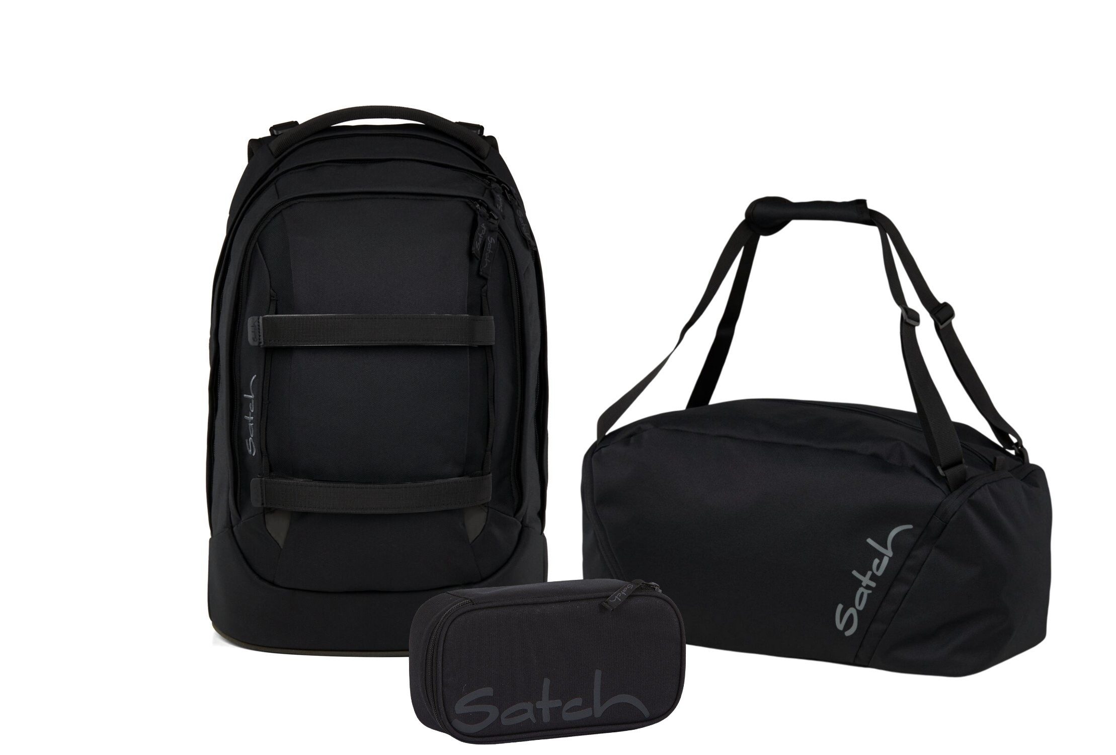 Satch Schulranzen Schulrucksack-Set PACK Blackjack 3-teilig,