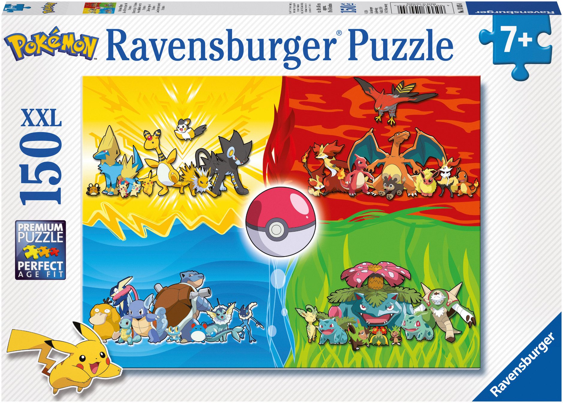 Ravensburger Puzzle Pokémon Typen, 150 Puzzleteile,