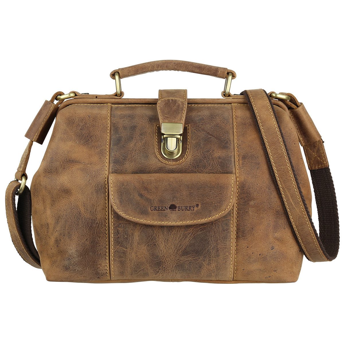 Greenburry Handtasche Vintage Leder Bügeltasche Handtasche