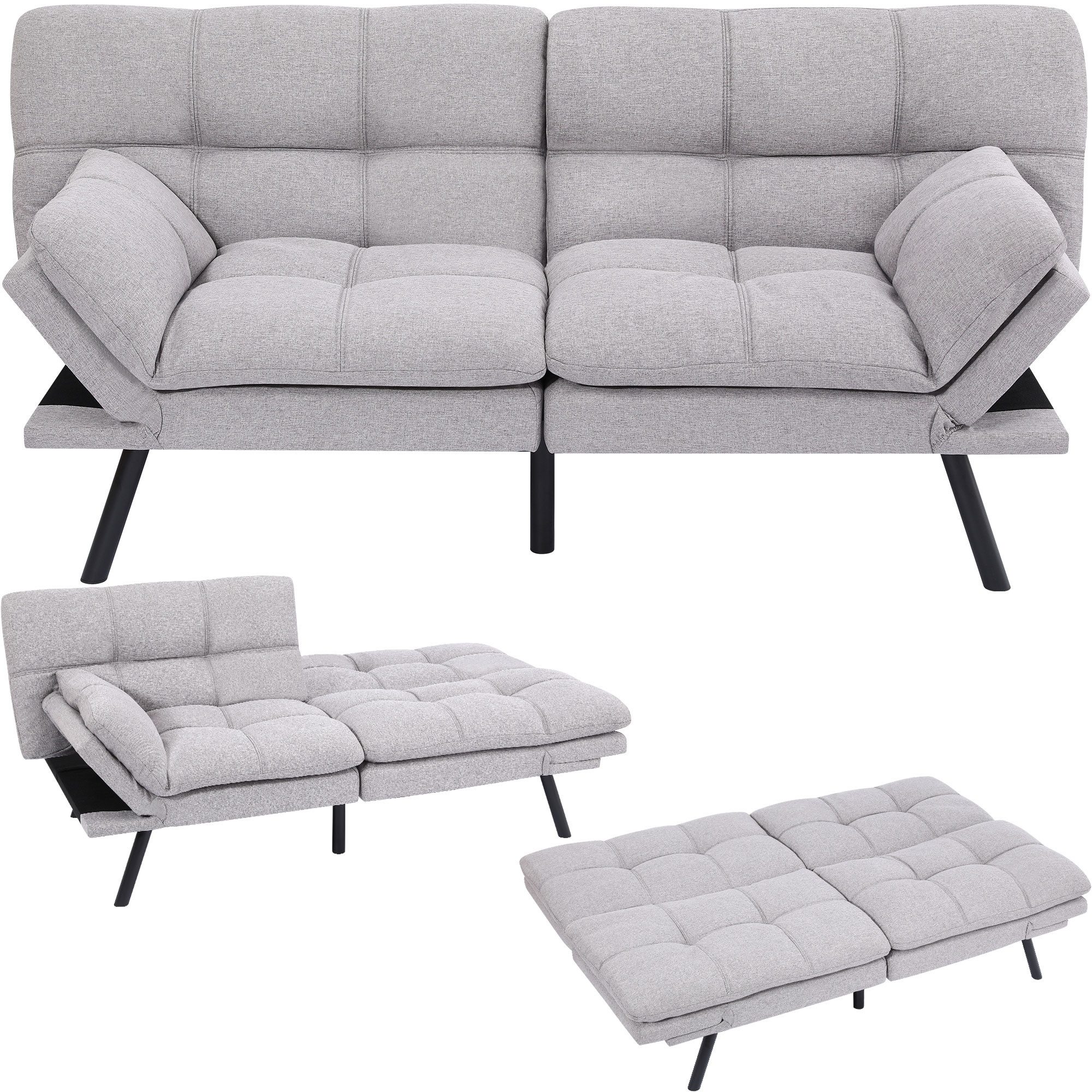 Makika Relaxliege Schlafsofa Schlafcouch 3-Sitzer verstellbar