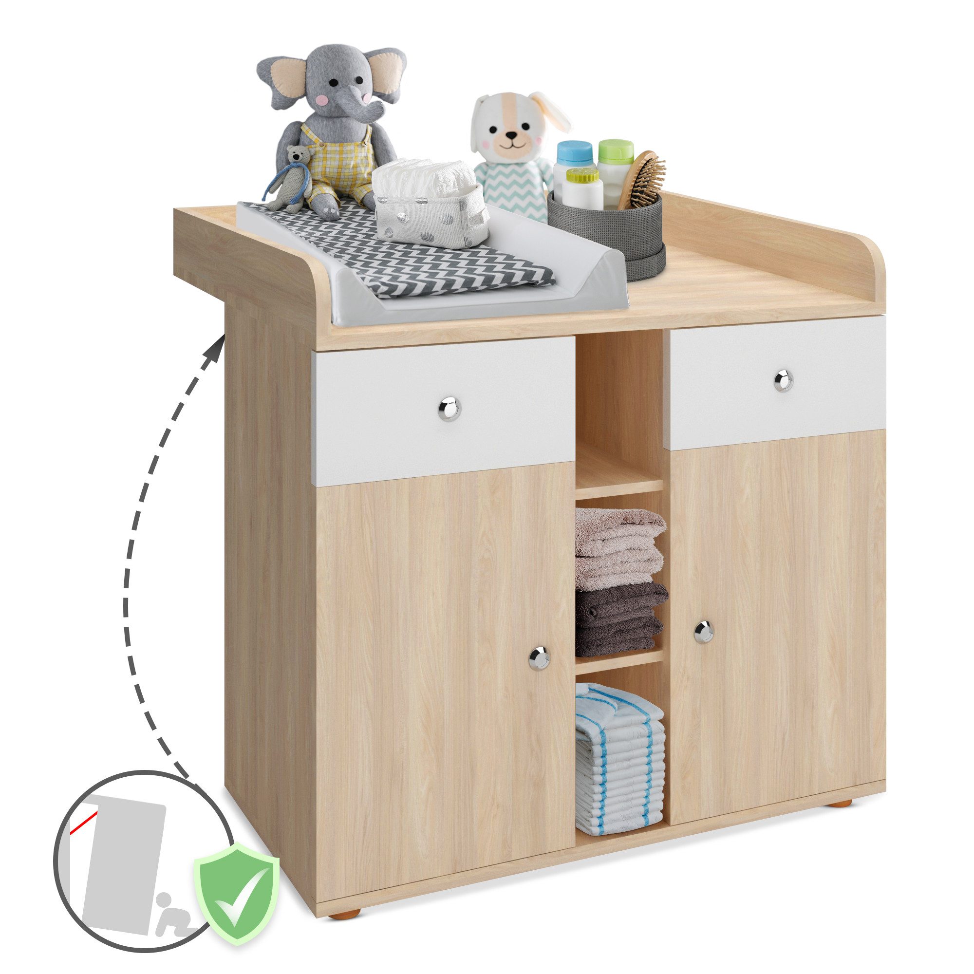 Infantastic Wickelkommode Wickelkommode Wickeltisch Aufsatz Baby