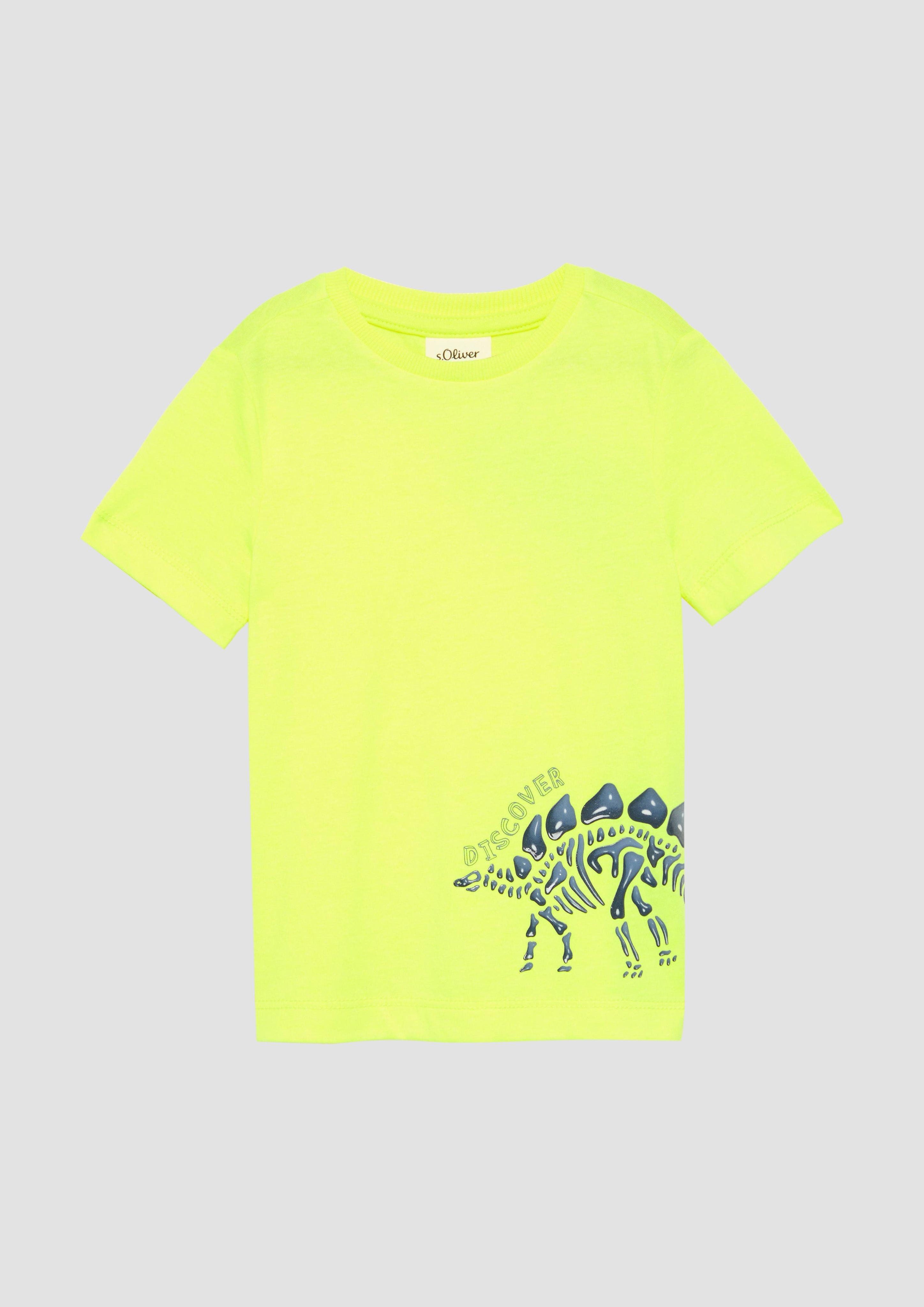 s.Oliver Kurzarmshirt Weiches Baumwoll-T-Shirt mit Silicon-Print