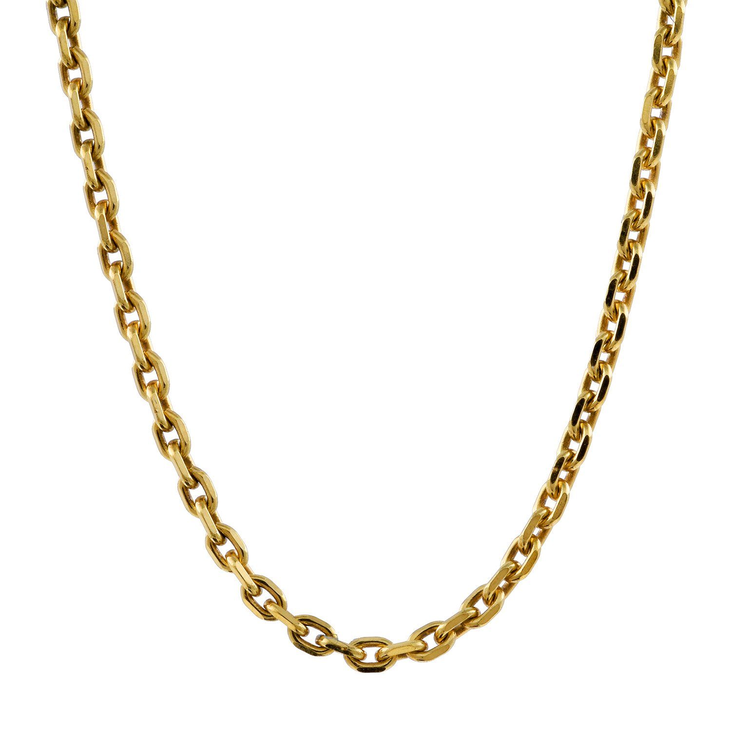 HOPLO Goldkette Ankerkette diamantiert Länge 40cm