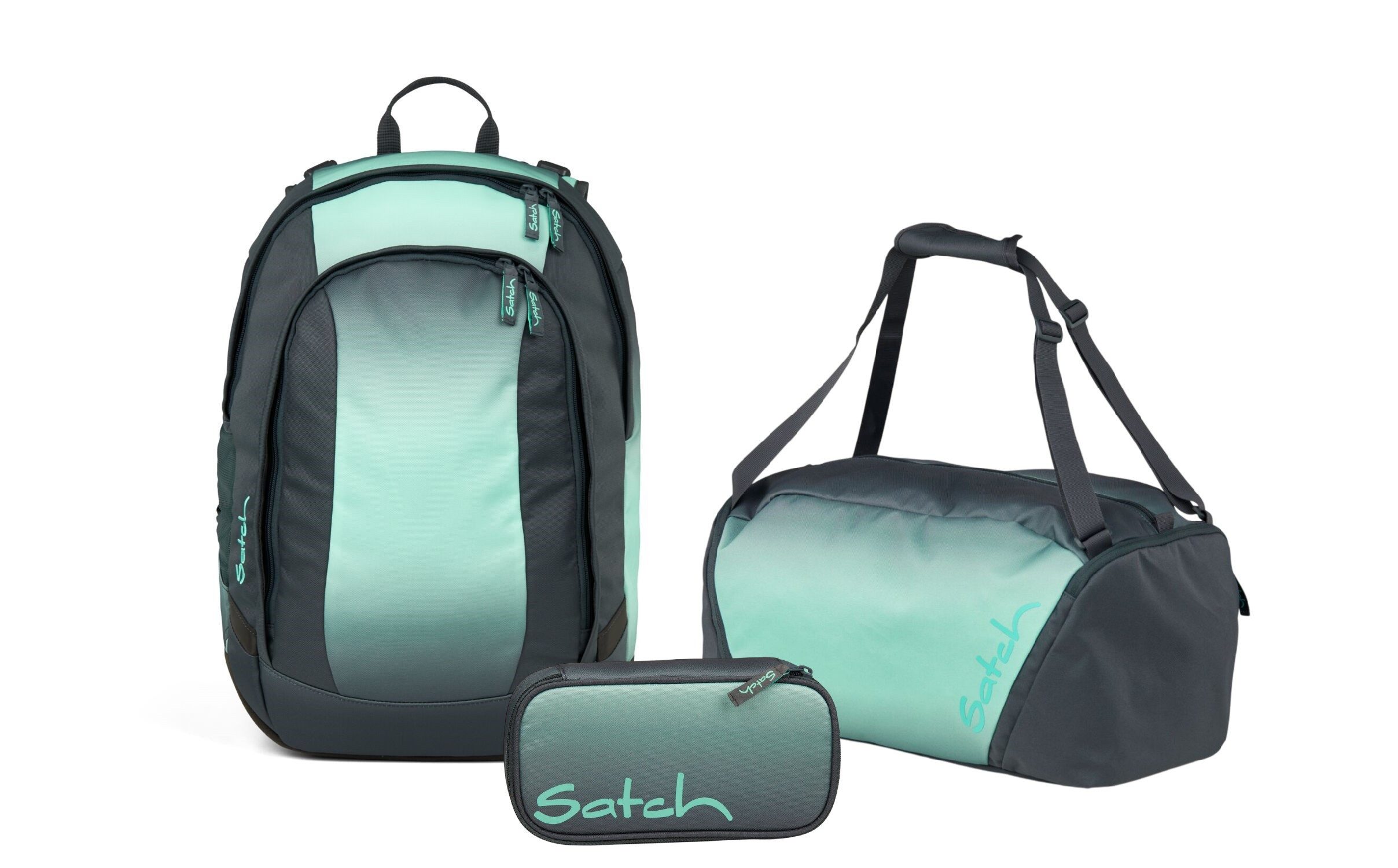 Satch Schulranzen Schulrucksack-Set AIR Gradient Mint