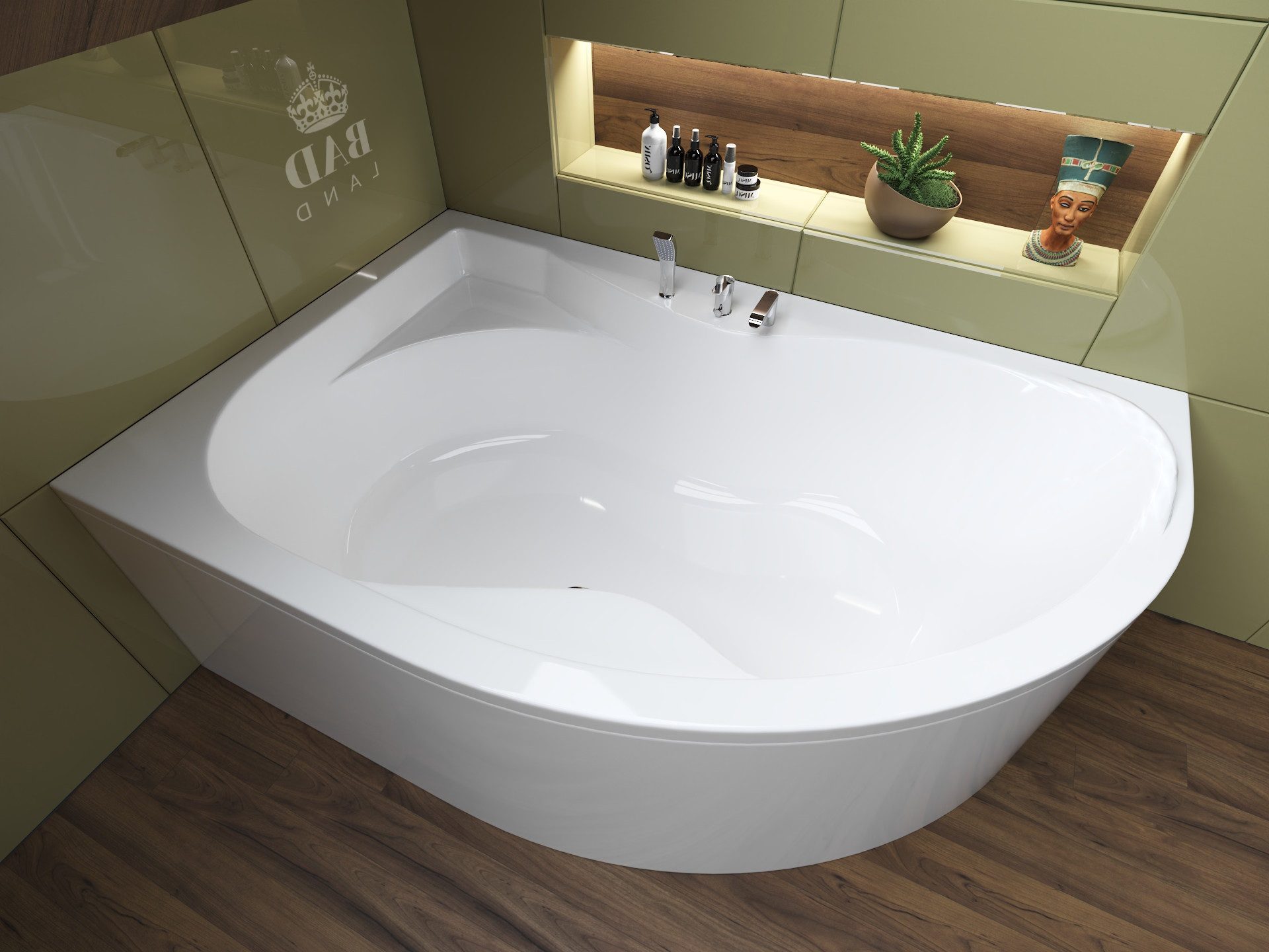 KOLMAN Badewanne Eckbadewanne Dora 170x110, (Links/Rechts),