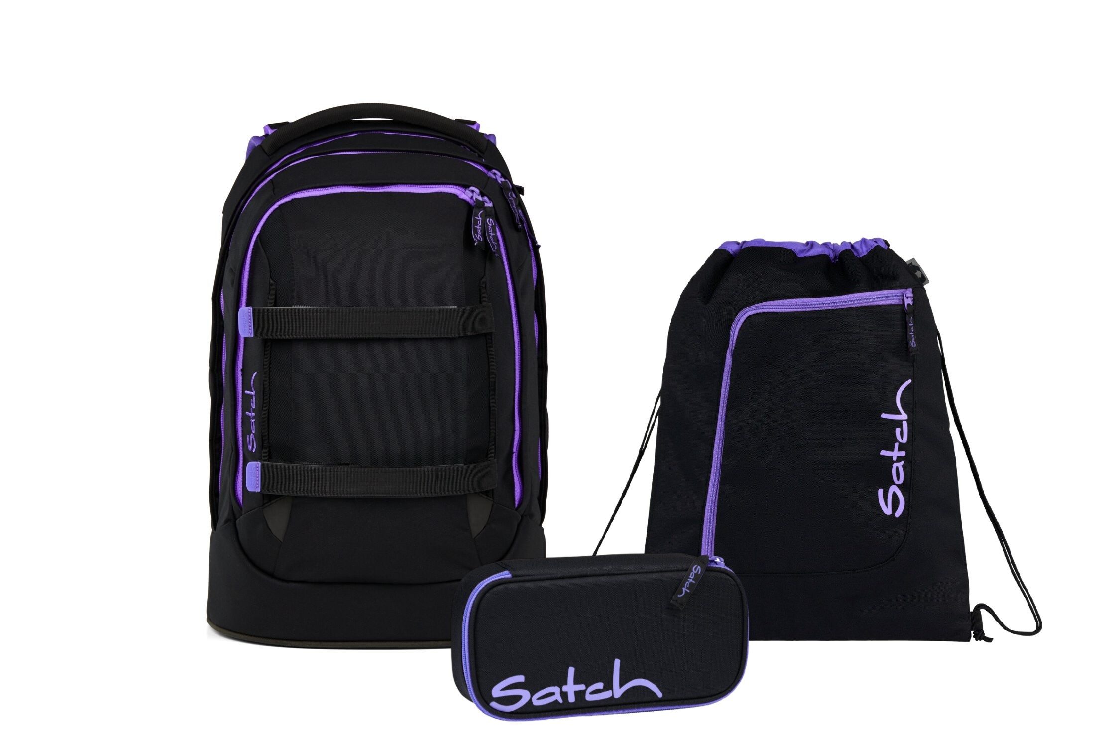 Satch Schulranzen Schulrucksack-Set PACK Purple Phantom