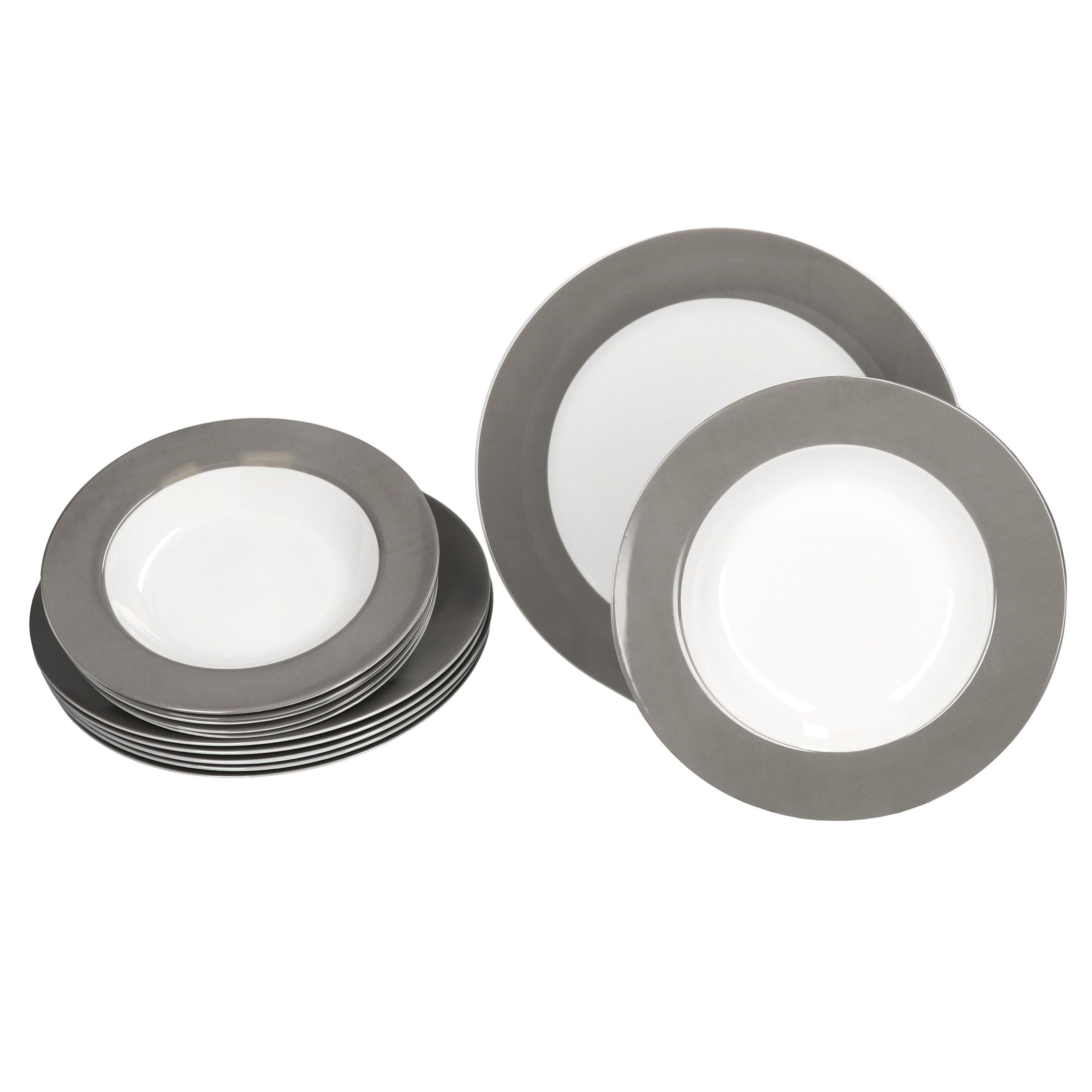 MamboCat Tafelservice 12tlg Tafelservice Variant Grau