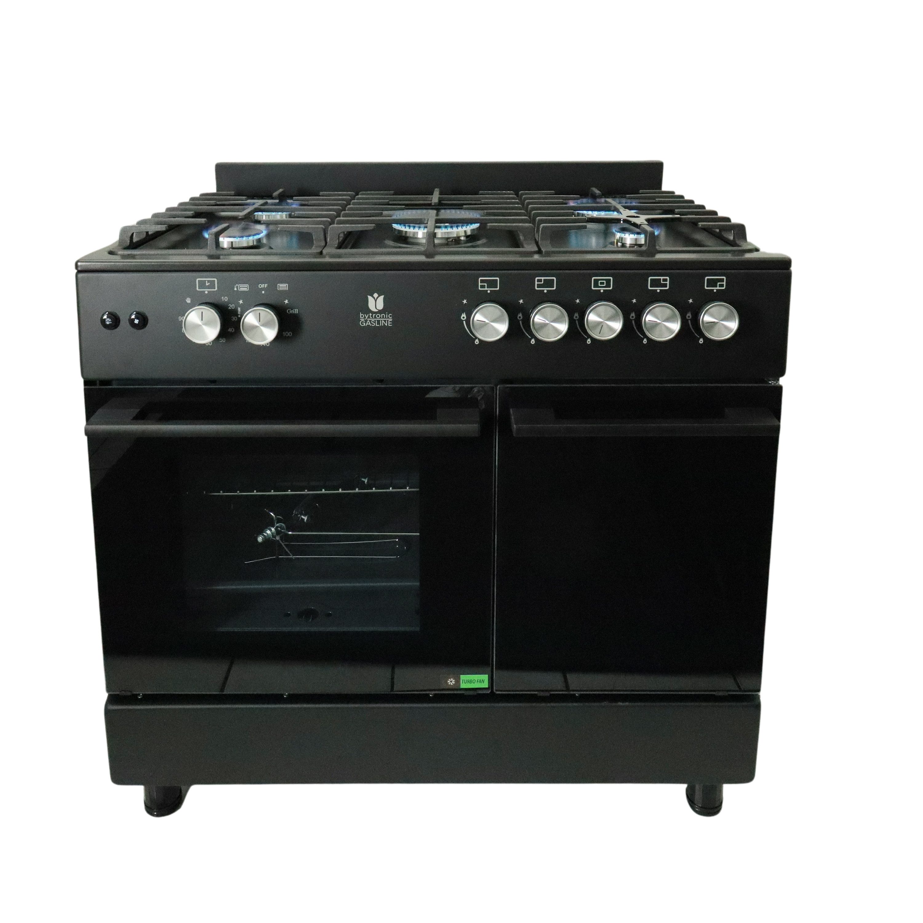 Gasline Gas-Standherd mit Gasbackofen und Flaschenschrank
