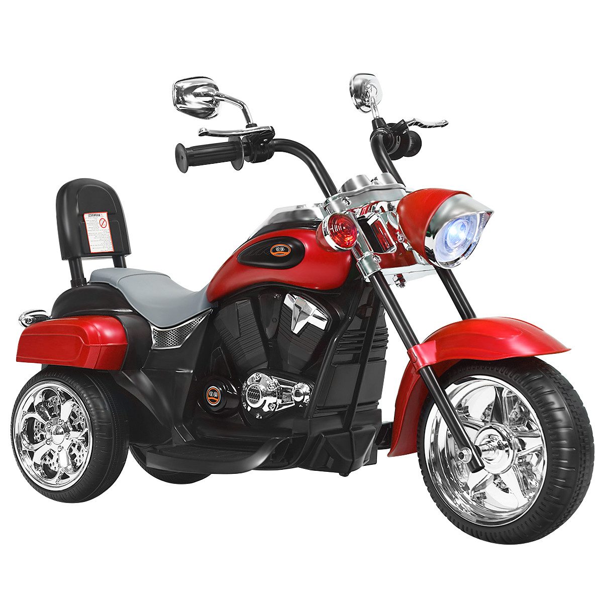 KOMFOTTEU Elektro-Kindermotorrad Dreirad Motorrad, mit Vor-und