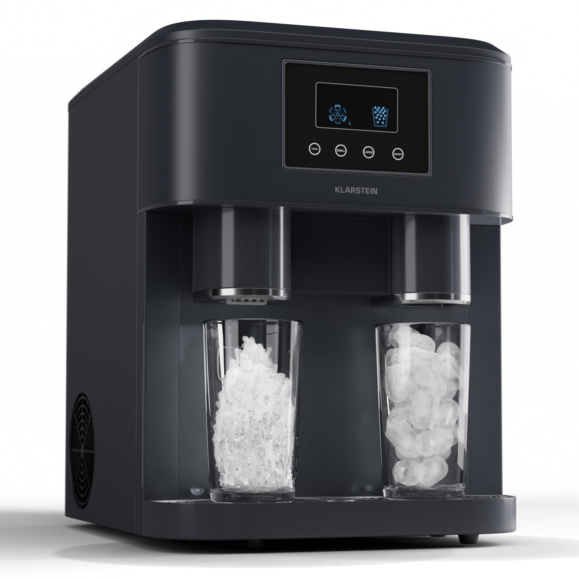 Klarstein Eiswürfelmaschine Eiszeit Crush, Elektrischer Eiswürfelbereiter