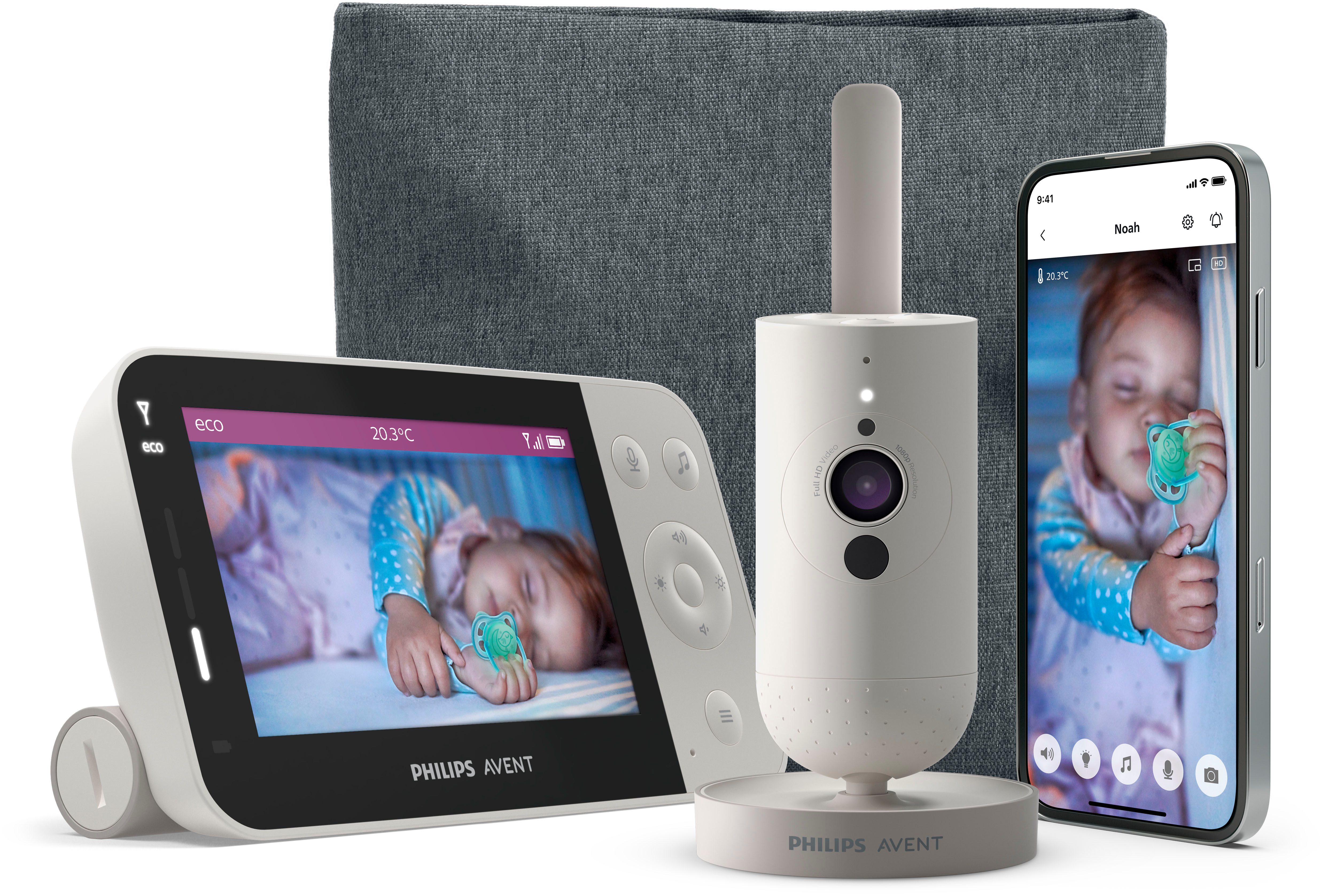 Philips AVENT Video-Babyphone Connected SCD953/26, mit