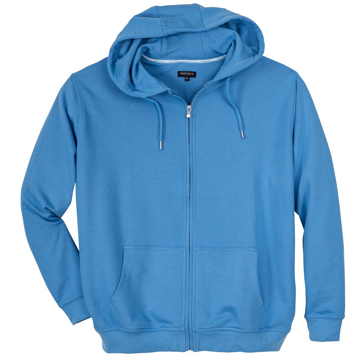 redfield Sweatjacke Redfield Kapuzen-Sweatjacke Übergröße himmelblau