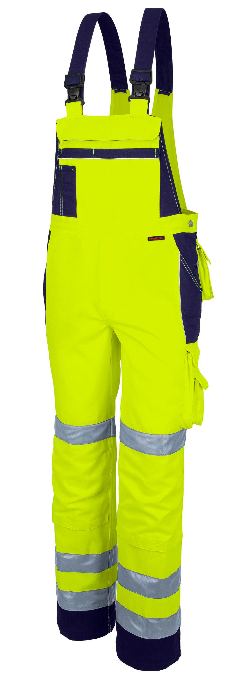 Qualitex Workwear Arbeitslatzhose reflektierende PROfessionals Warnschutz-Latzhose