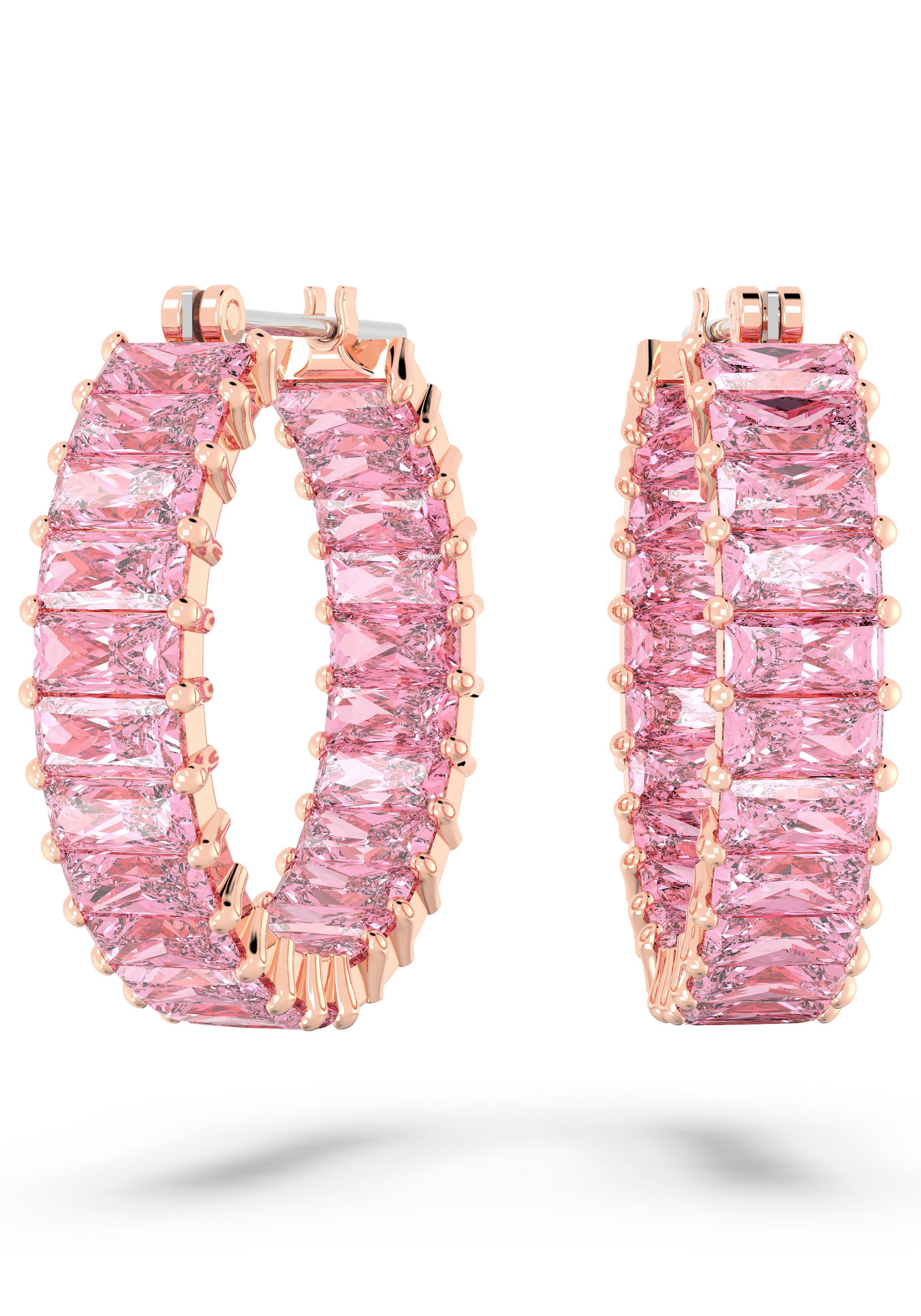 Swarovski Paar Creolen Matrix, mit Swarovski®