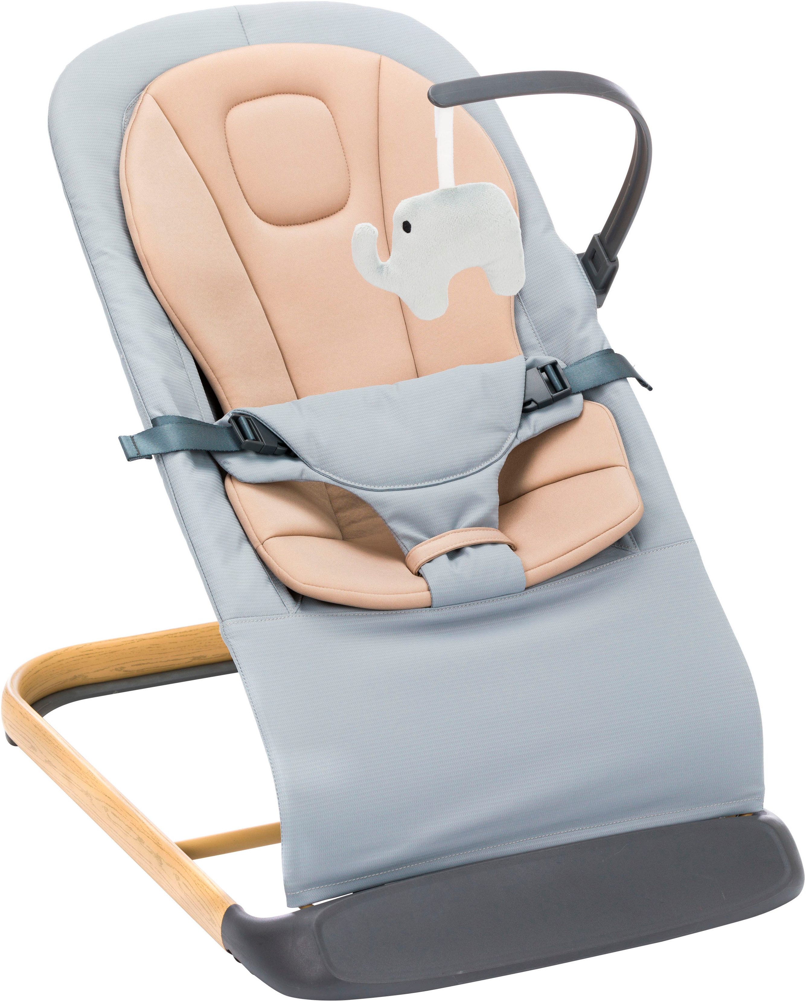 Fillikid Babywippe Star grau beige, inkl.