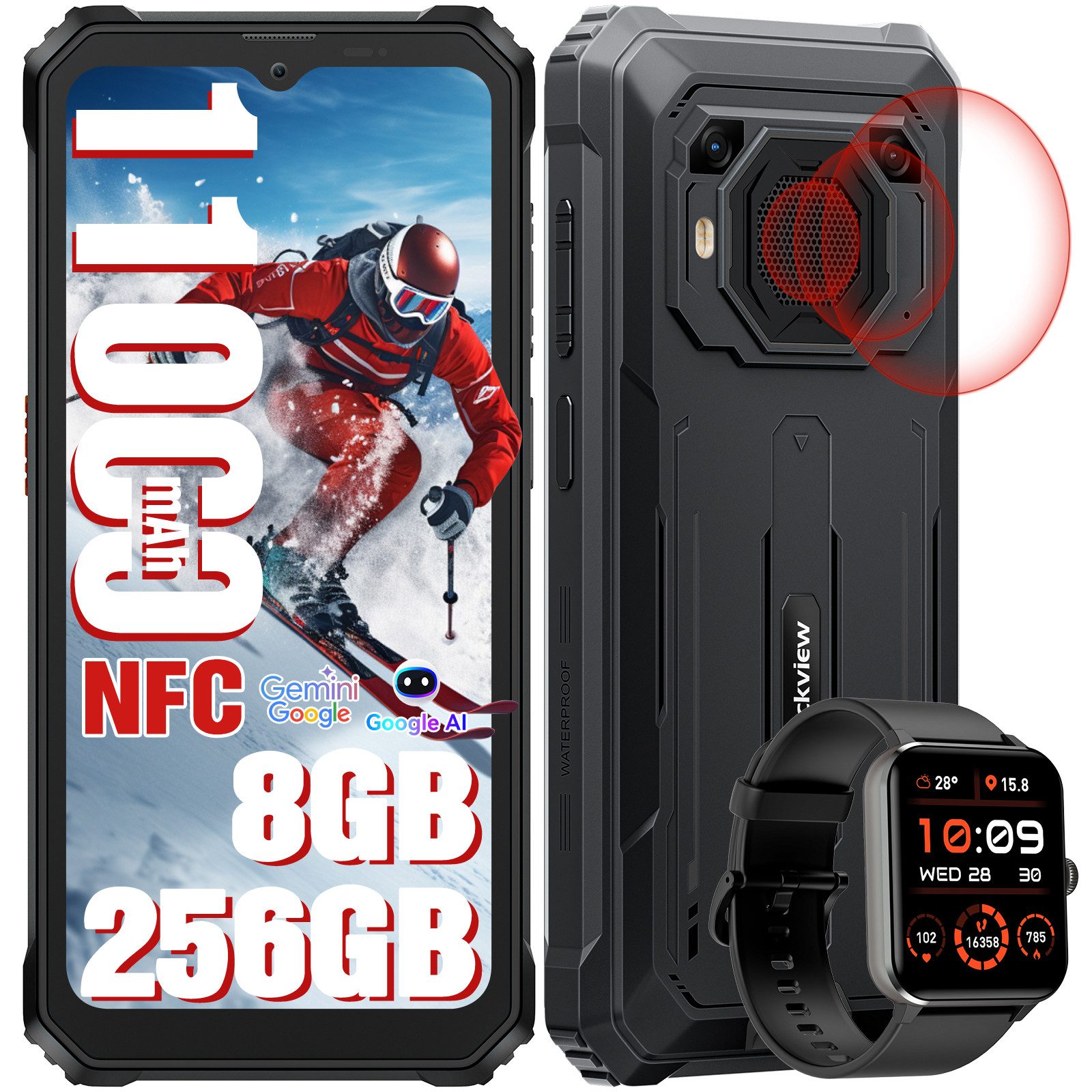 blackview BV6200Plus(8+256) AI incl. R50 Smartphone