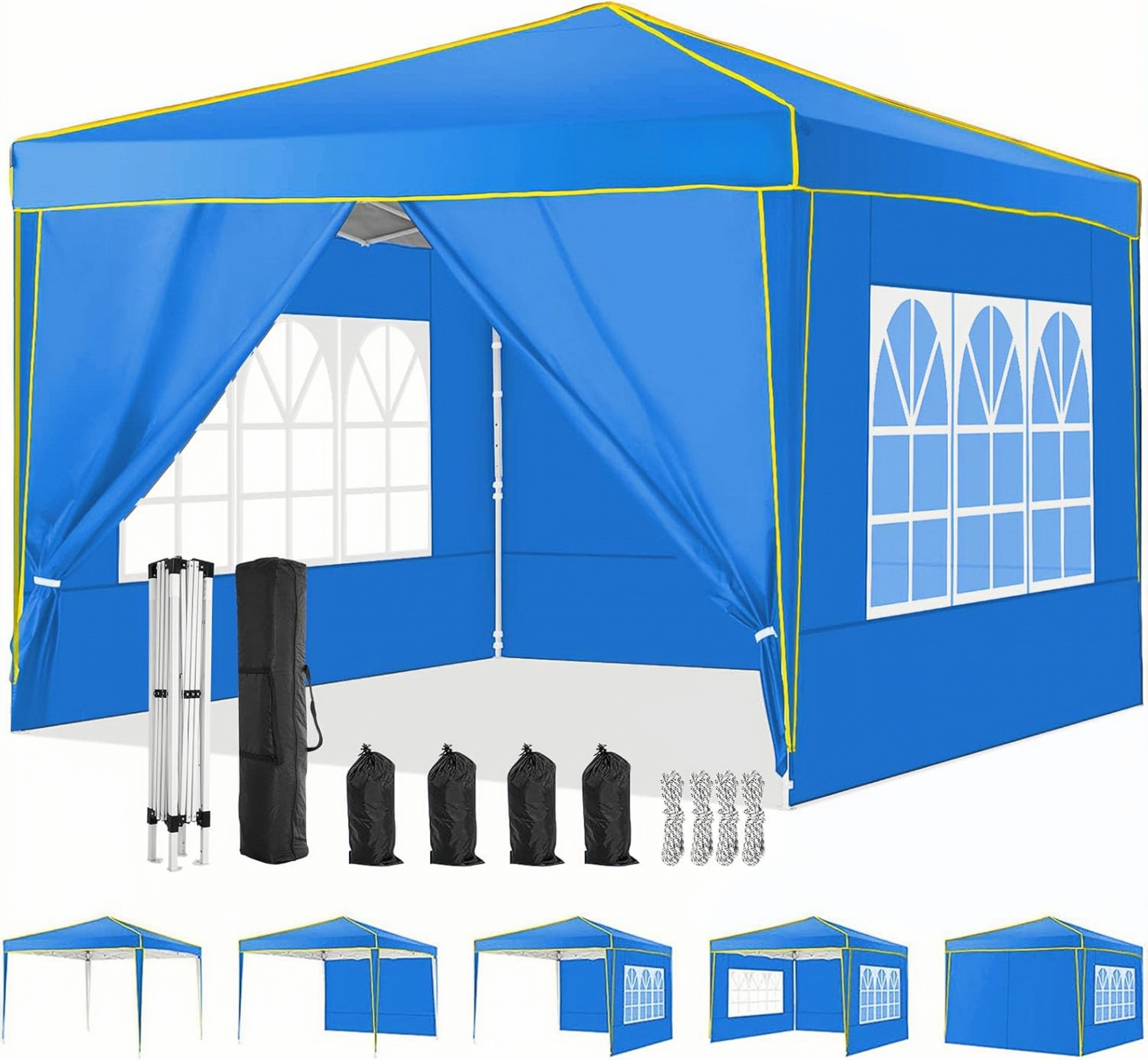 LUCKZON Pavillon 3x3m, Pop Up Pavillon
