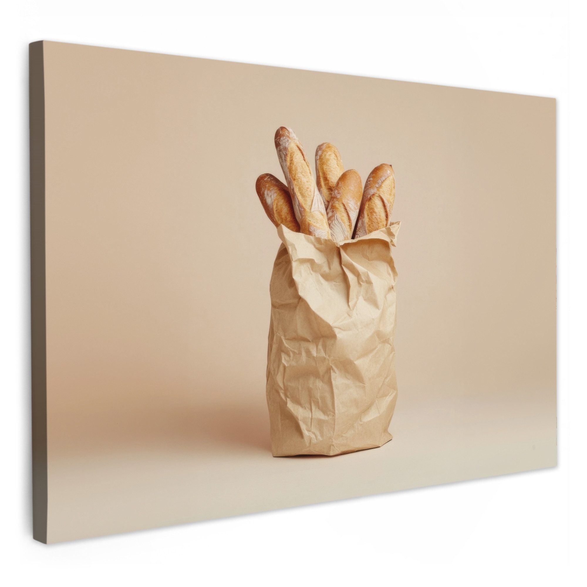OneMillionCanvasses® Leinwandbild Baguette - Brot -