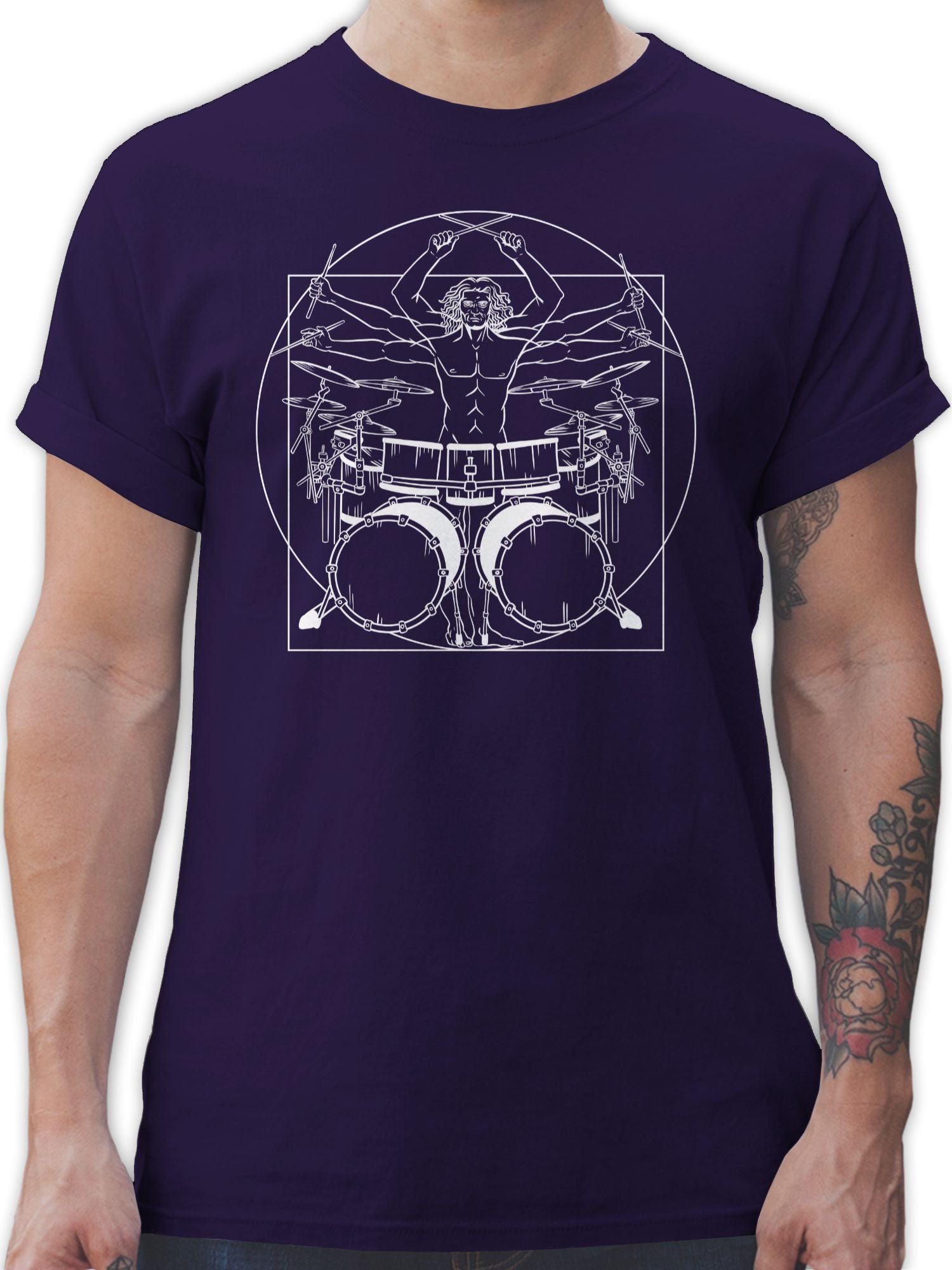 Shirtracer T-Shirt Schlagzeuger Drummer Geschenk Schlagzeug