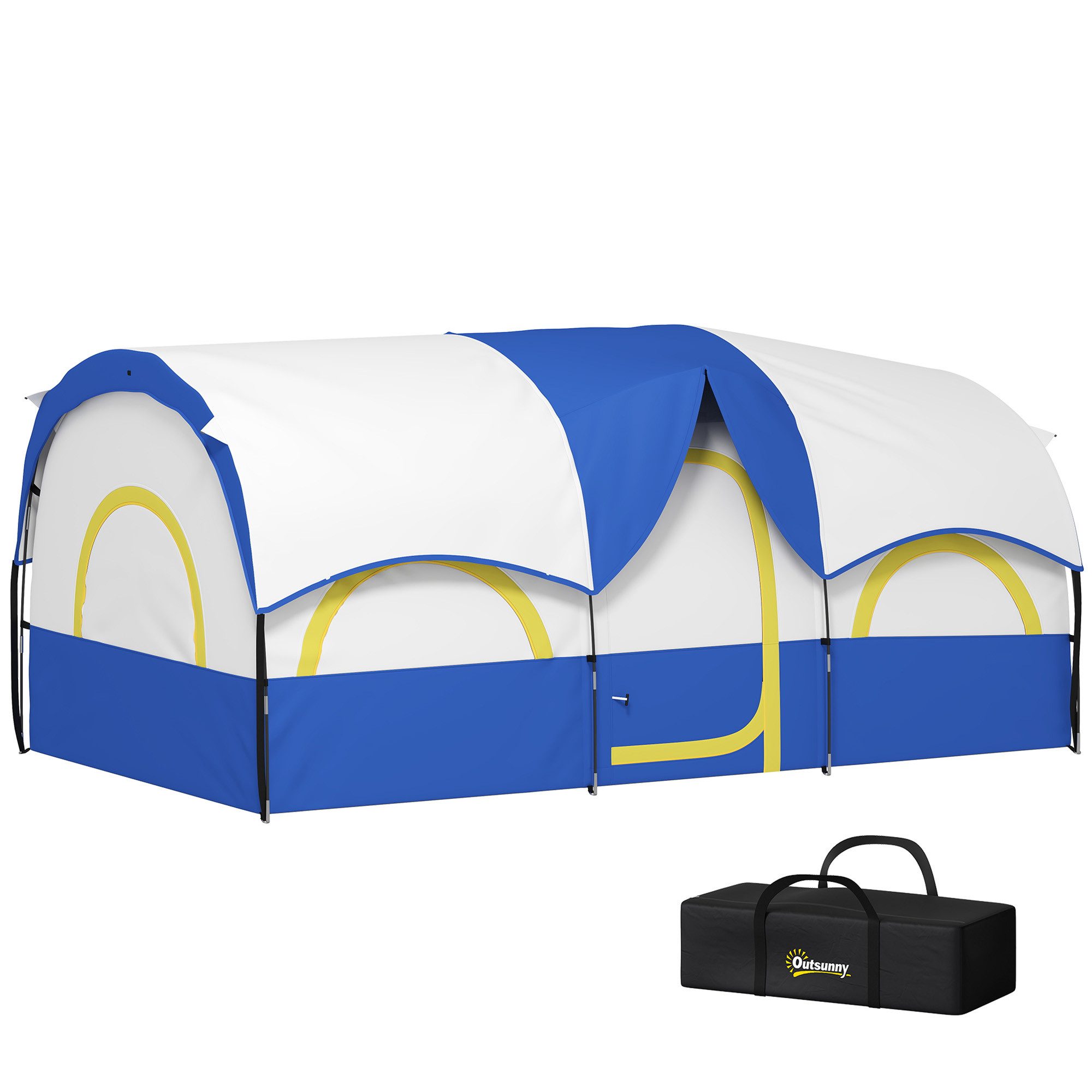 Outsunny Tunnelzelt Winddicht Campingzelt mit 3